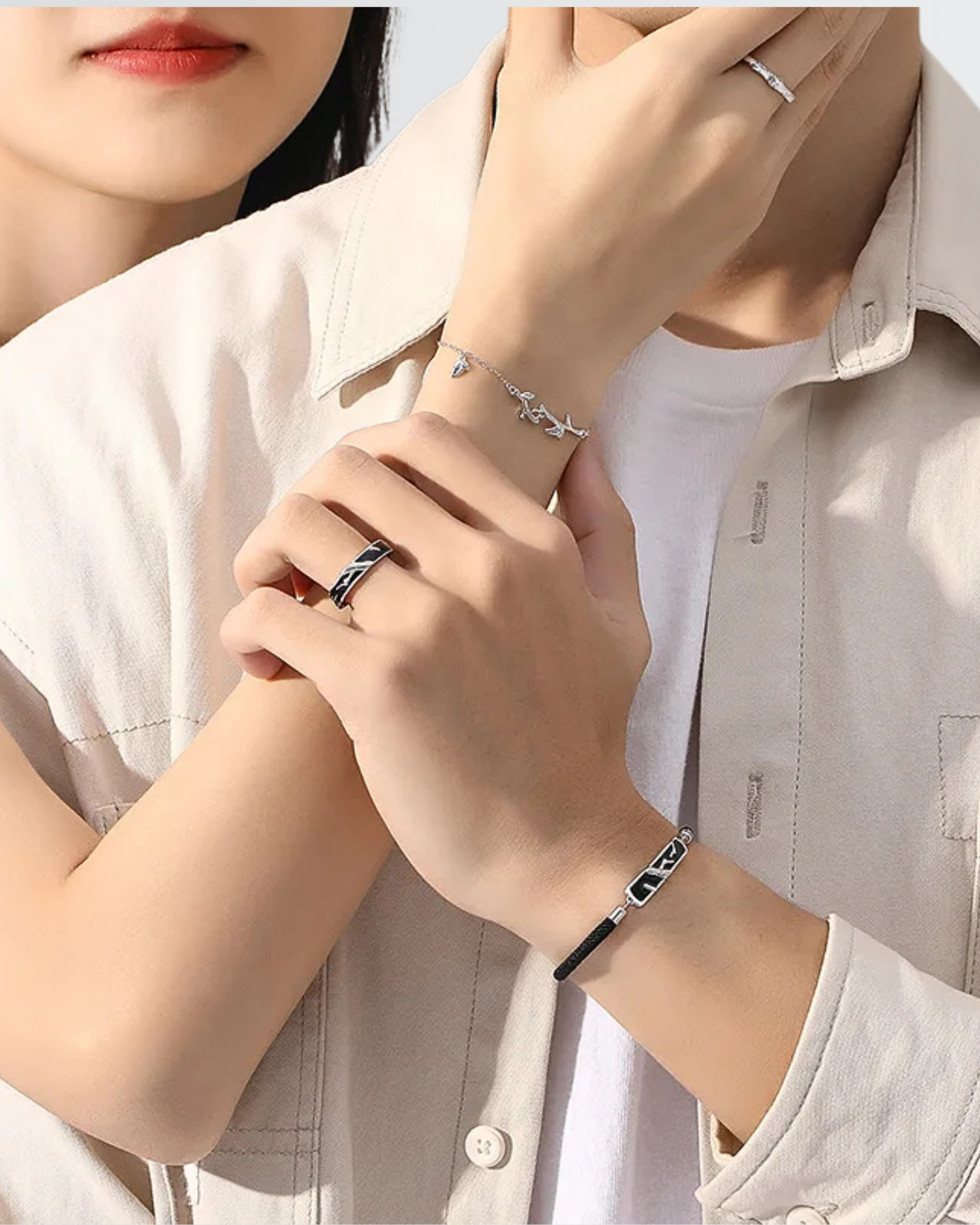 Branching Together Couple Bracelet