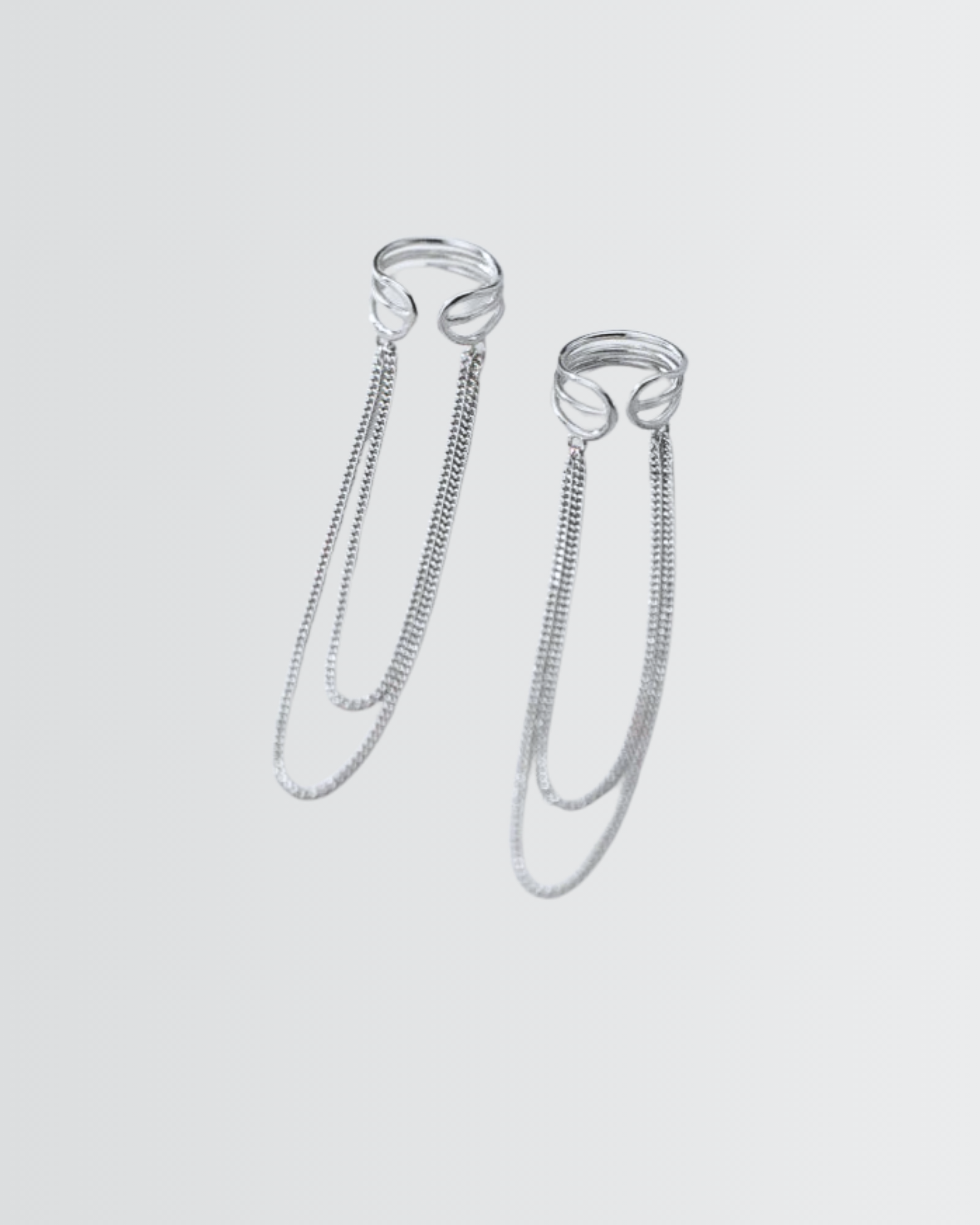 Gleam Chain Cuff Earrings