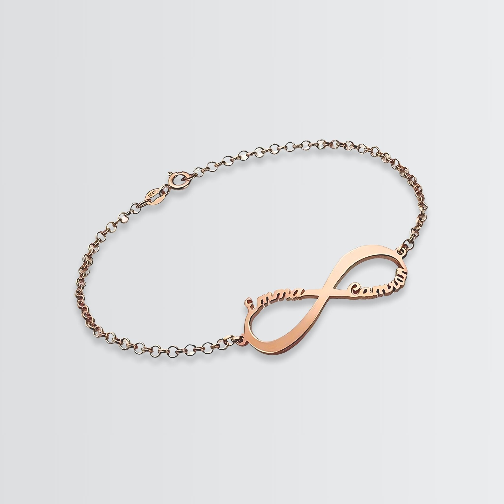 Personaliza tu pulsera infinita con nombres