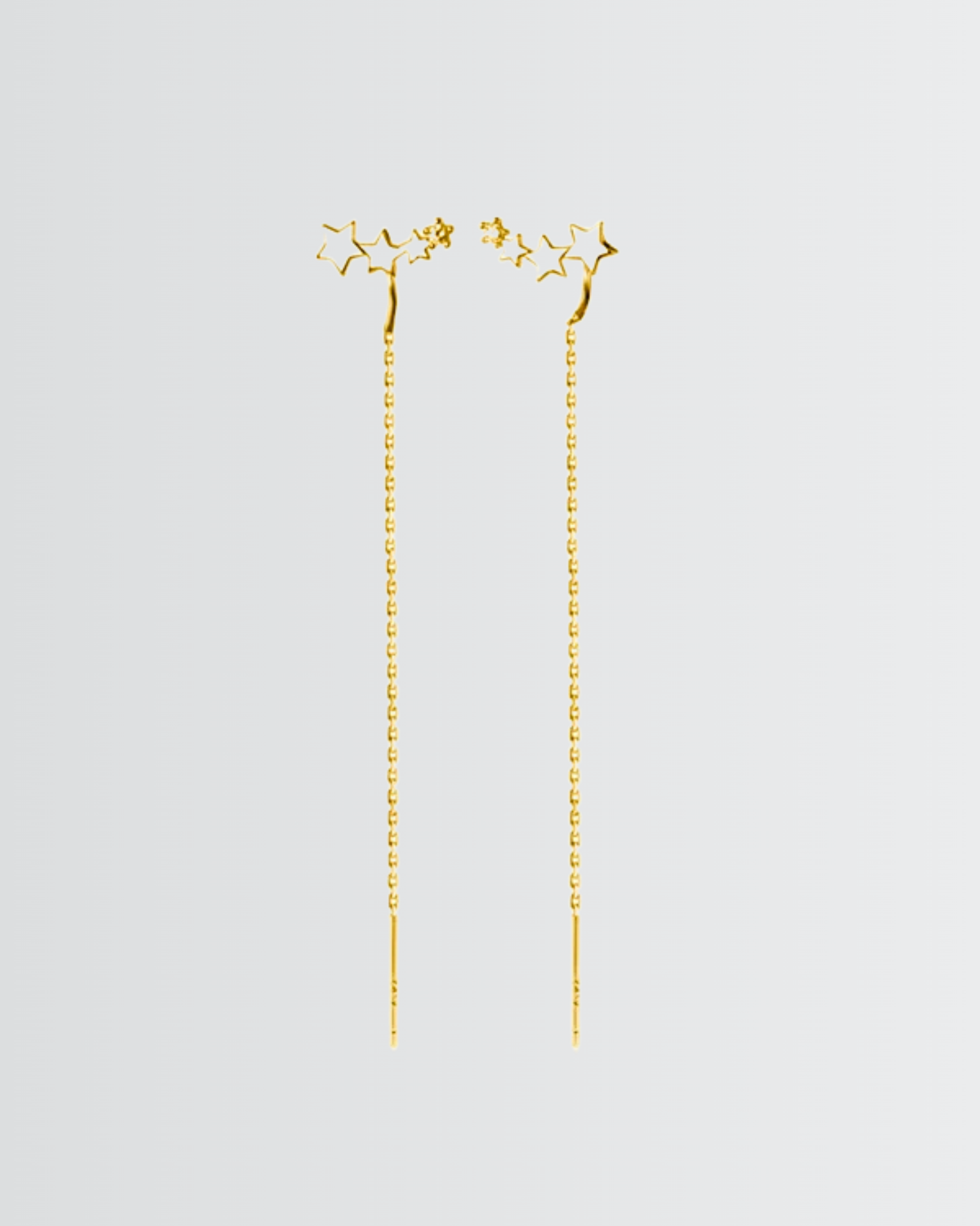 Cosmic Cascade Chain Earrings