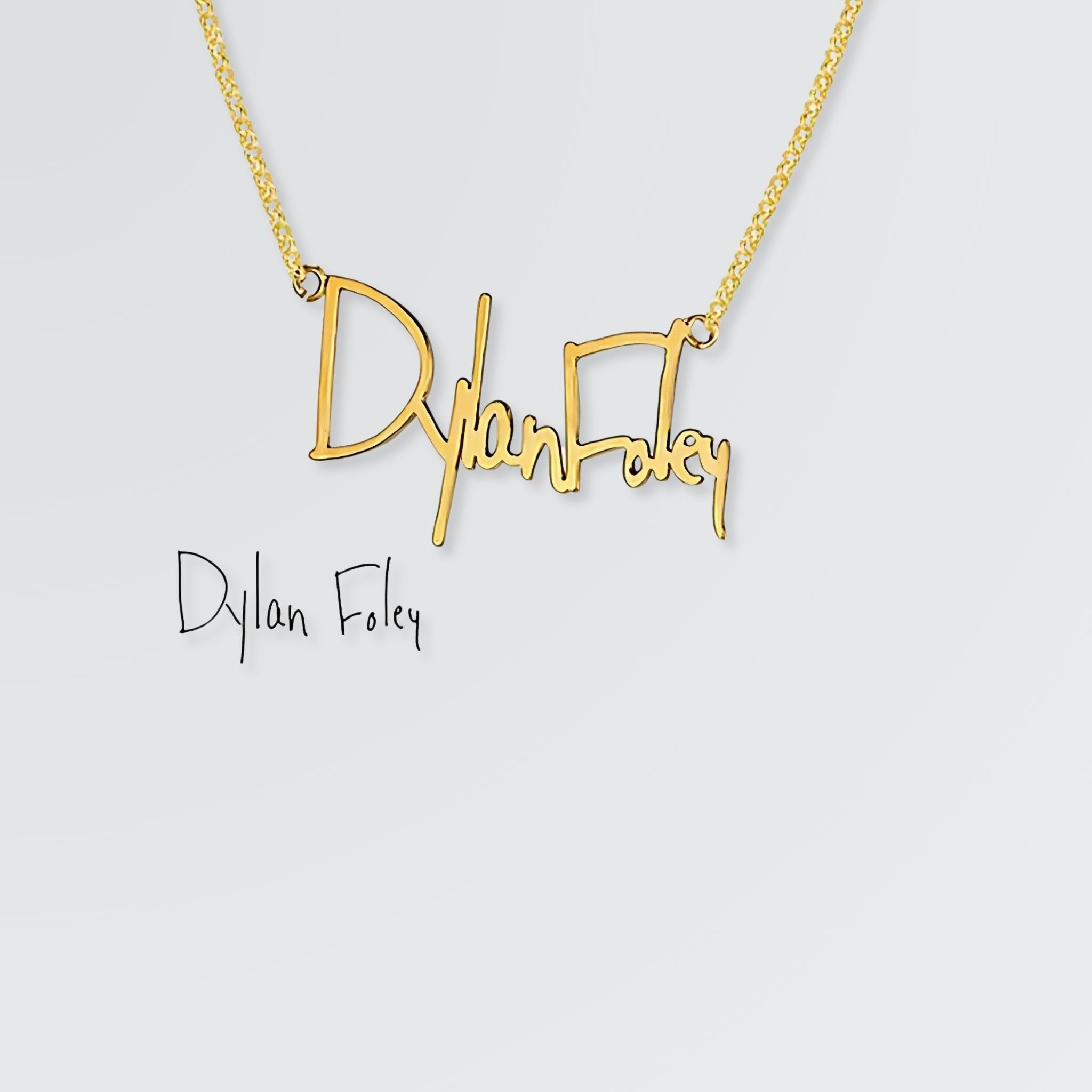 Personnalisez votre collier avec signature manuscrite