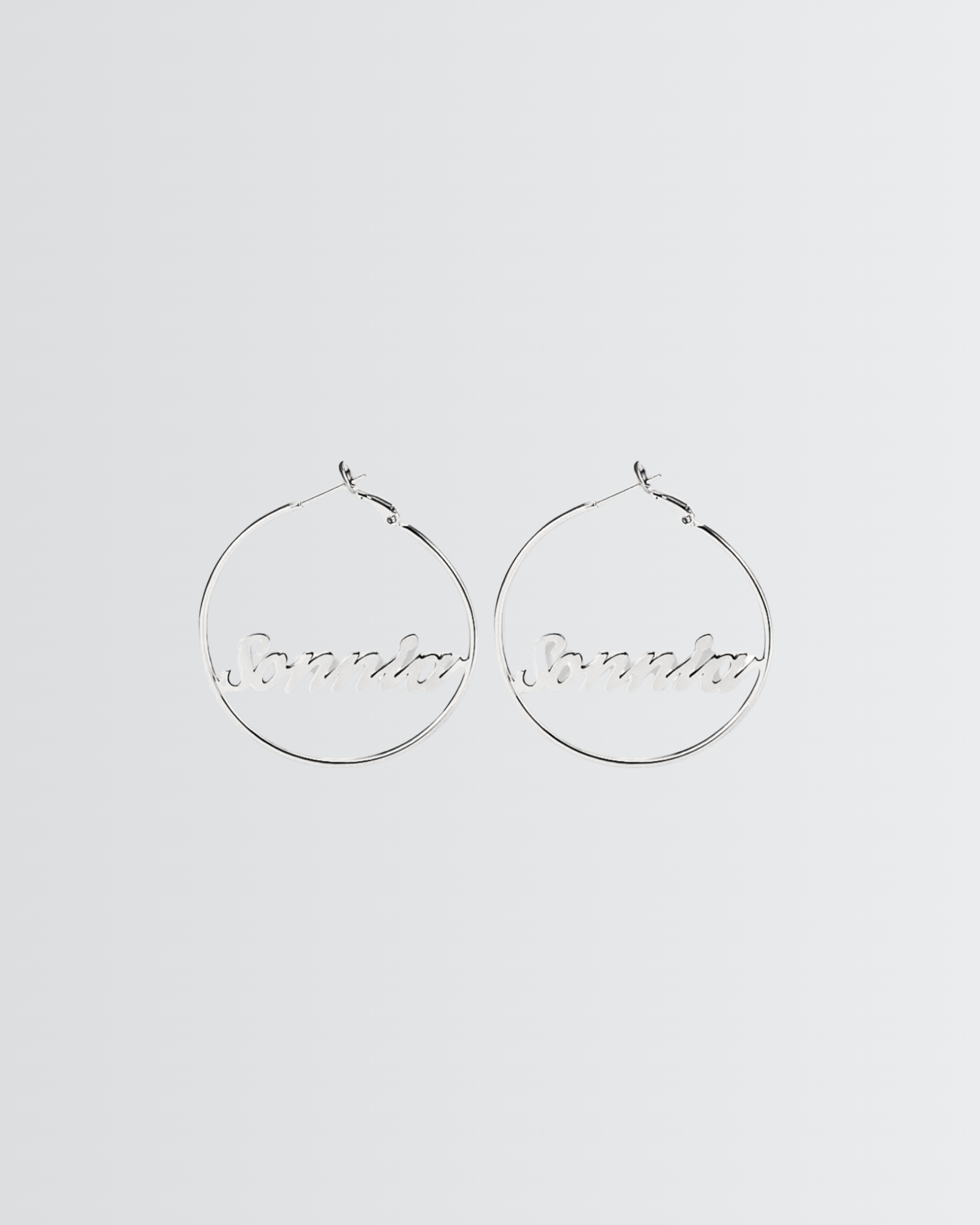 Personalize Your Name Hoop Earrings