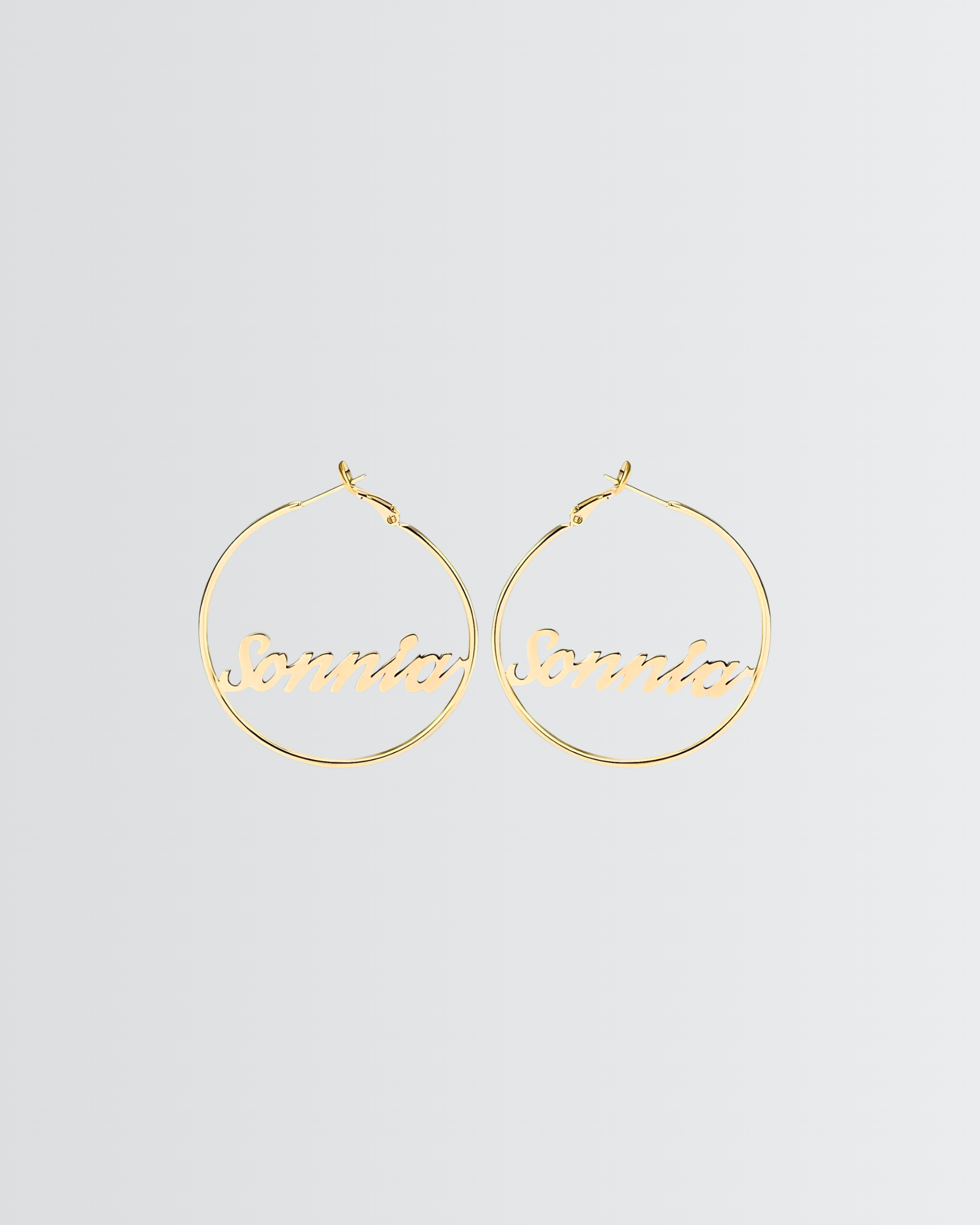 Personalize Your Name Hoop Earrings