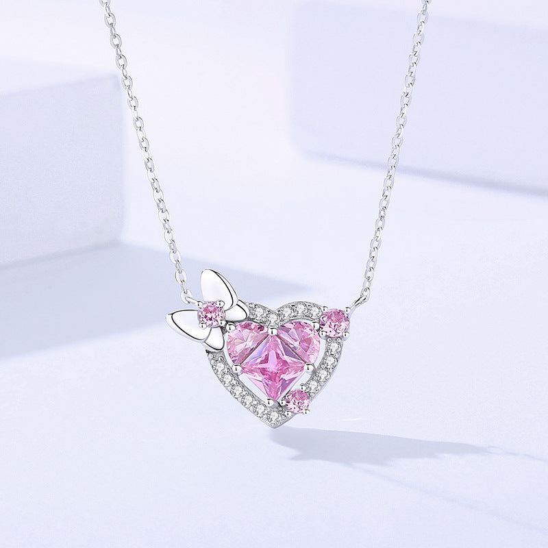 Pretty In Pink Heart Necklace