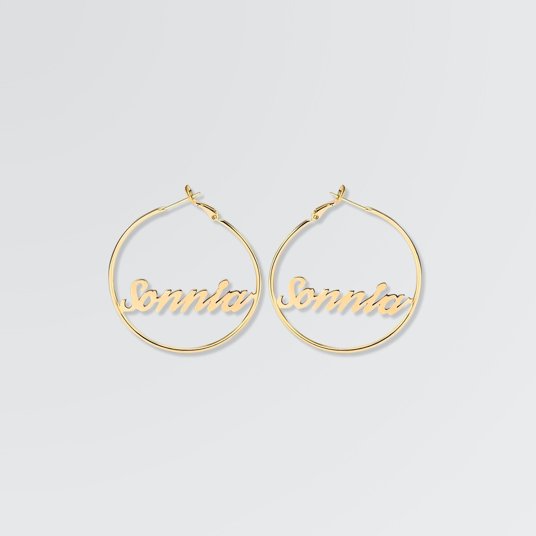 Personalize Your Name Hoop Earrings