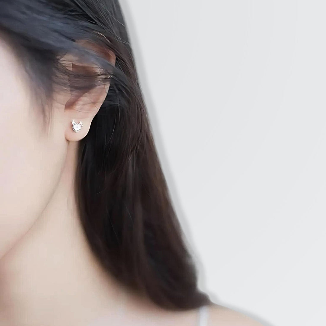 Pendientes de solitario minimalistas Antlers