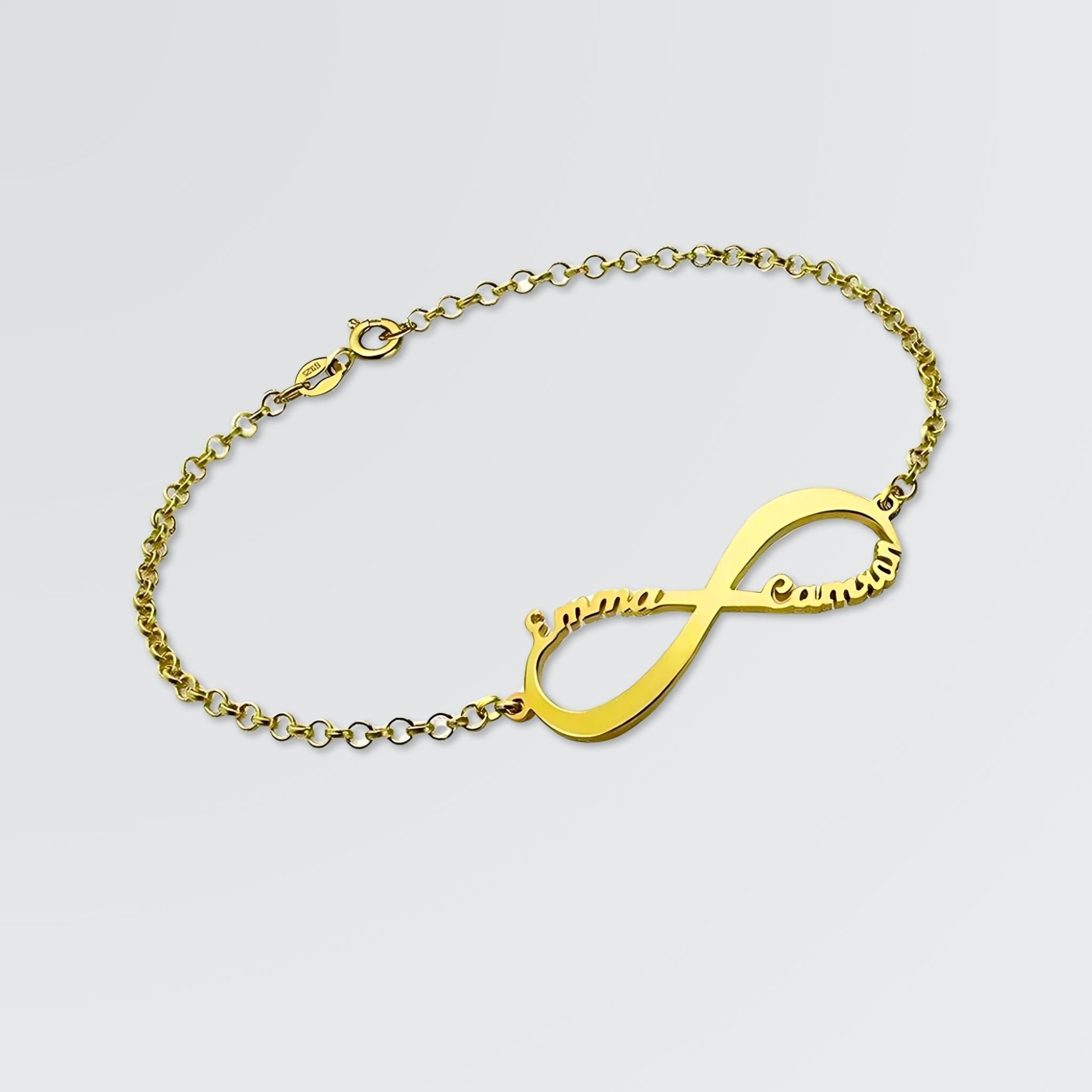 Personaliza tu pulsera infinita con nombres
