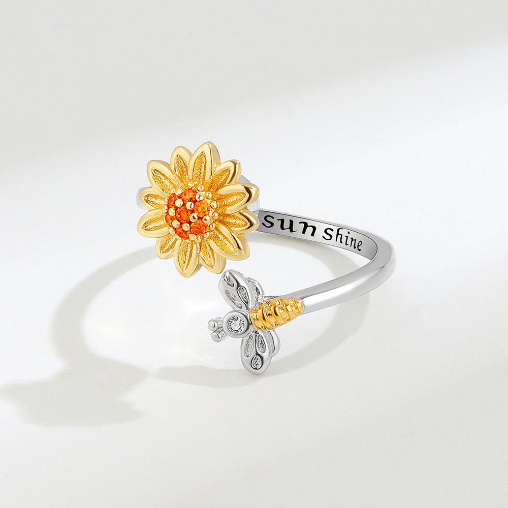 Bee Kind Bloom Bright Spinner Ring