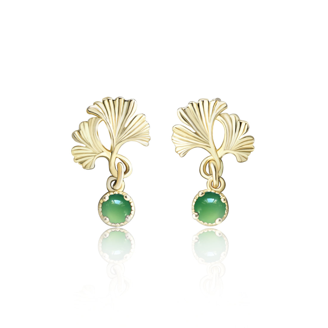 Golden Ginkgo Earrings