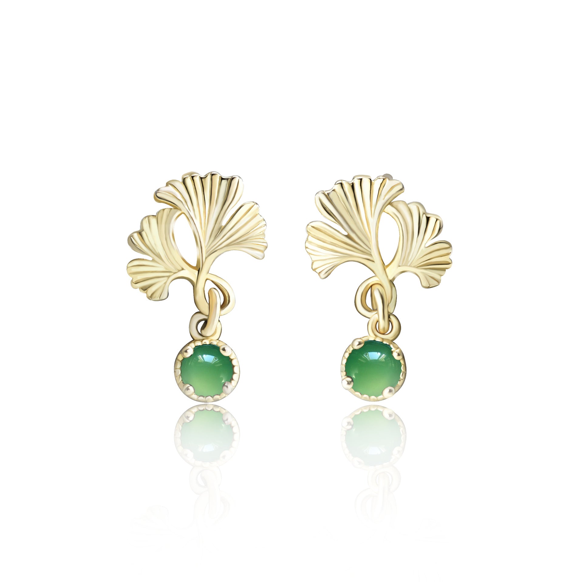 Golden Ginkgo Earrings