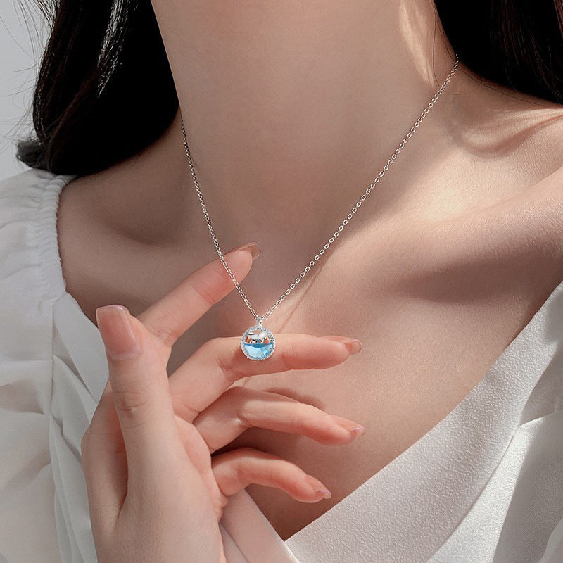 Into the Blue Splash Necklace