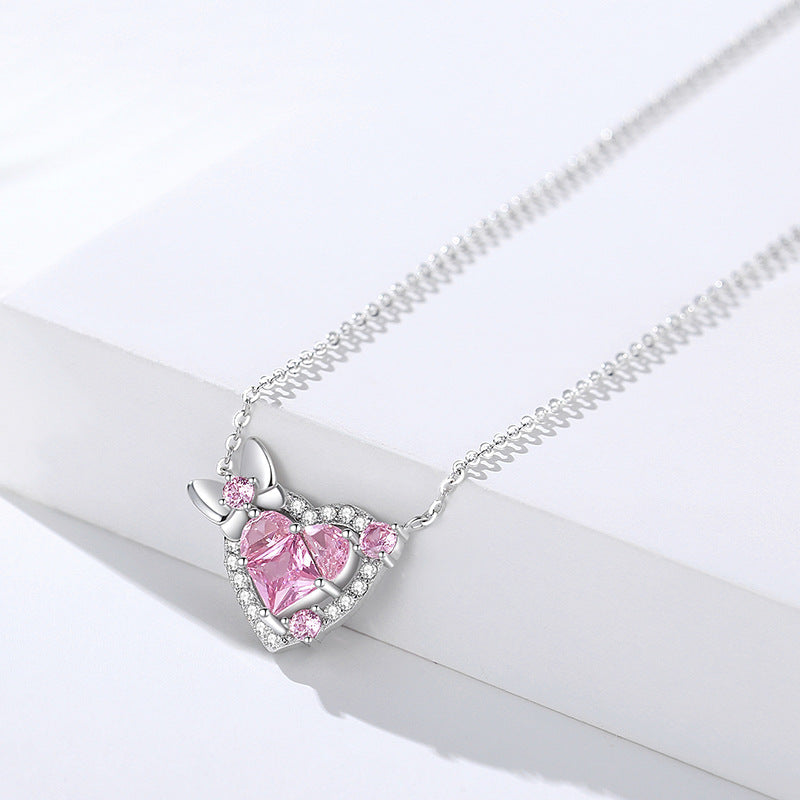 Pretty In Pink Heart Necklace