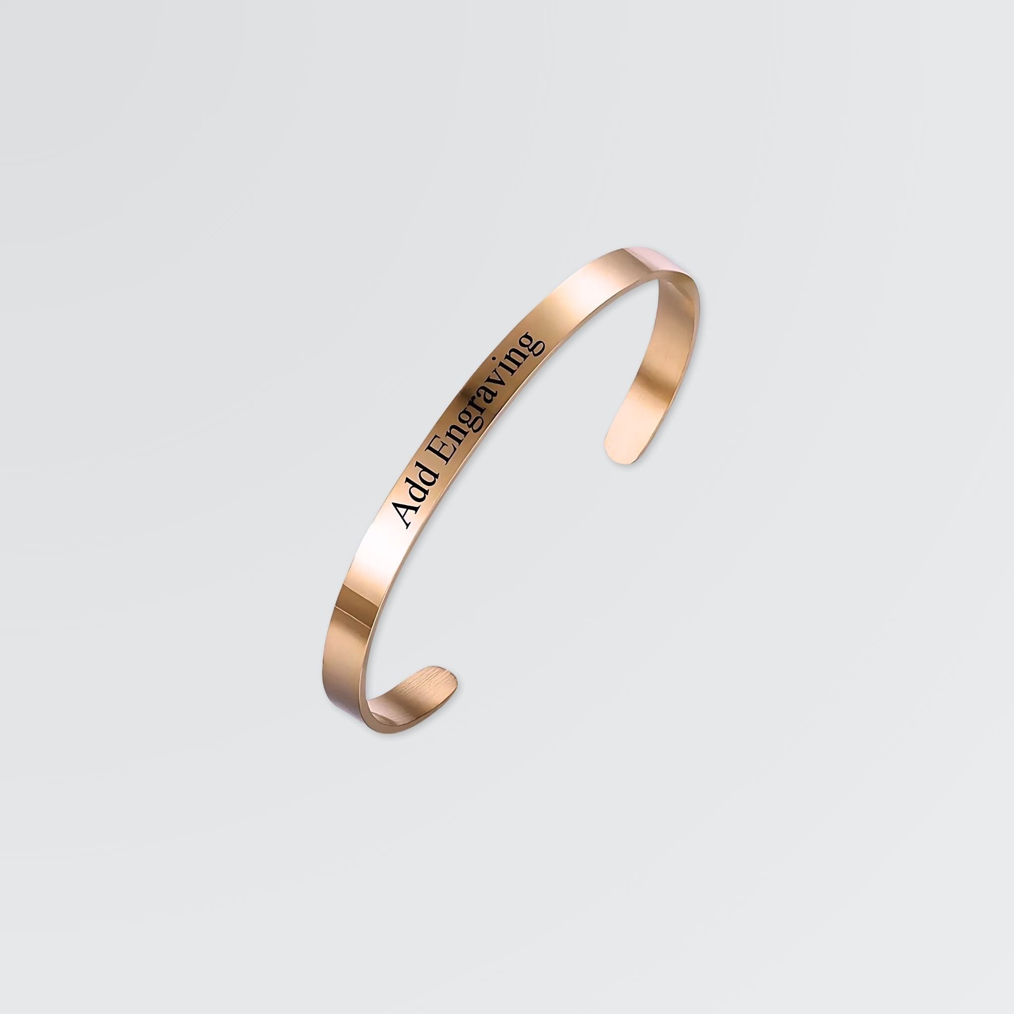 Personalize Your Name 6 mm Cuff Bangle