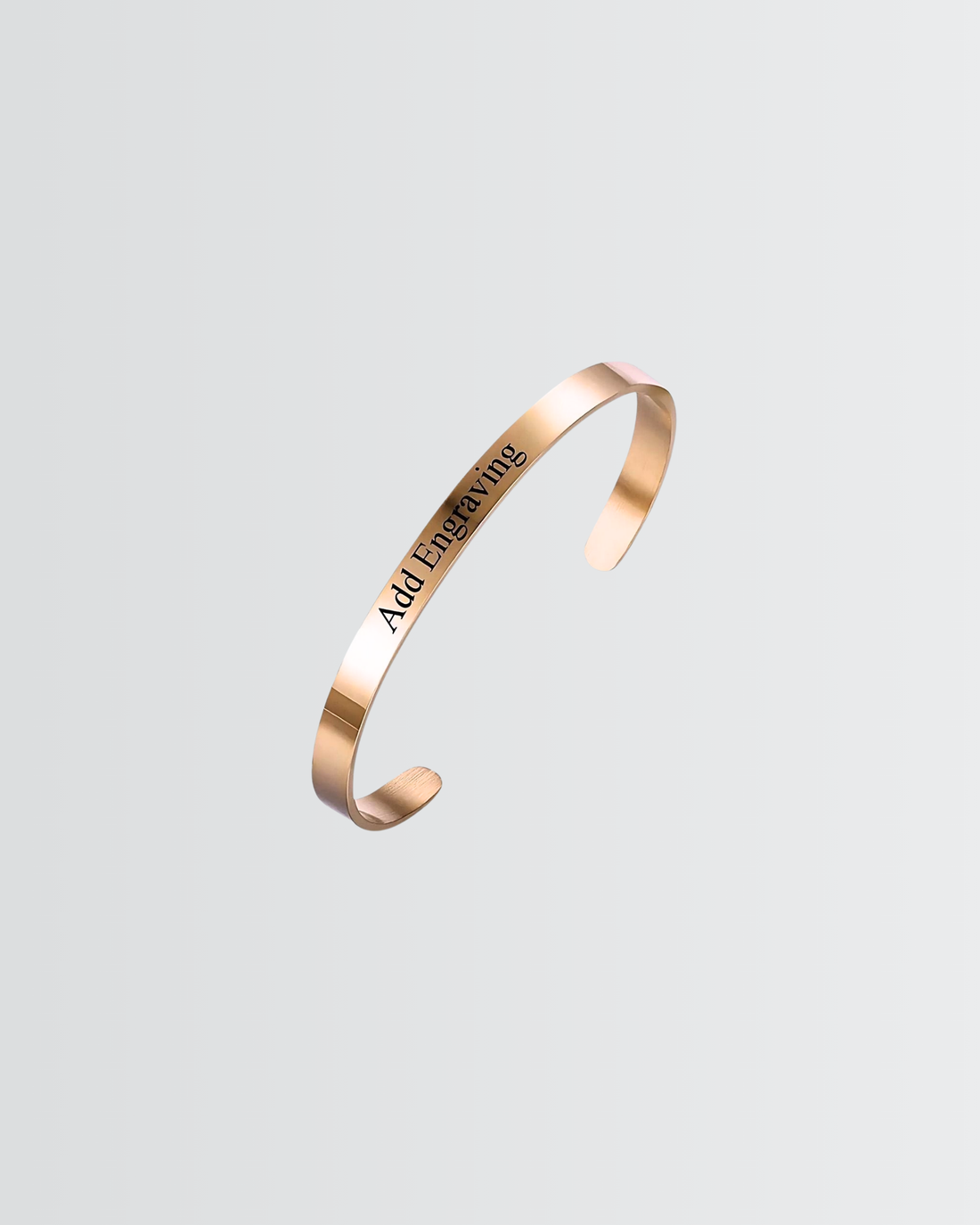 Personalize Your Name 6 mm Cuff Bangle