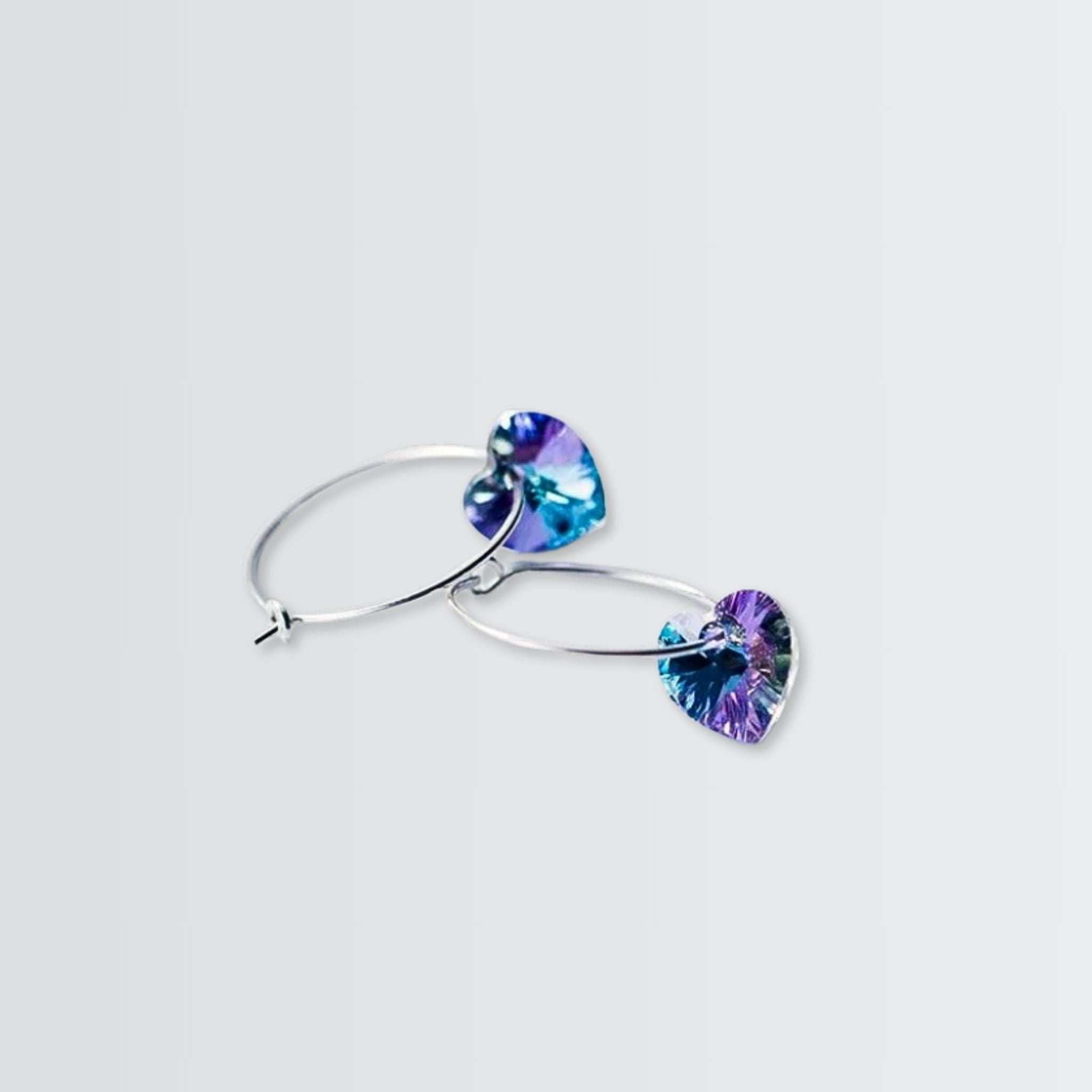 Créoles à cœurs scintillants