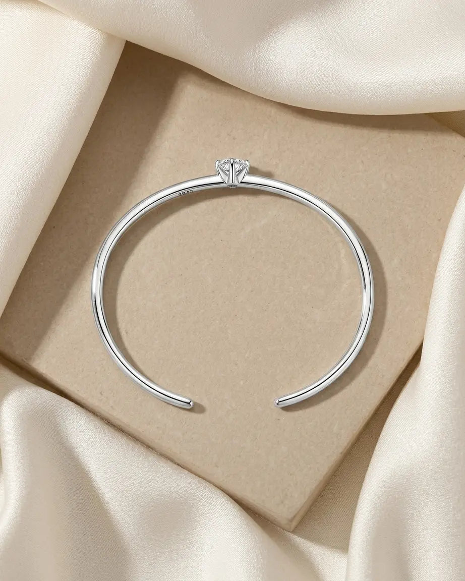 A Solitaire Says It All Bracelet - Silver Bracelet by BLINGLANE