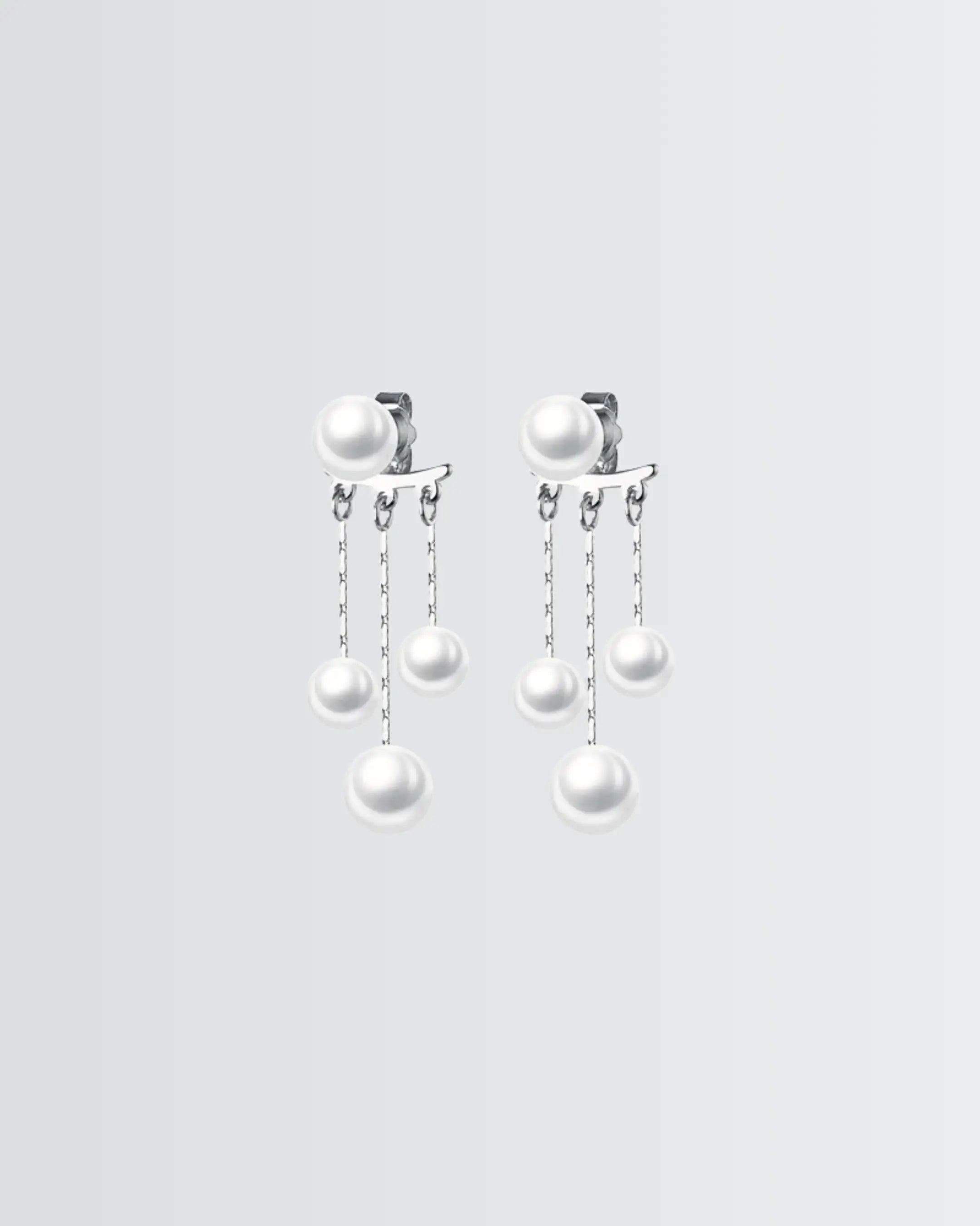 All You Need Is Pearl Earrings - Silver Earrings by BLINGLANE