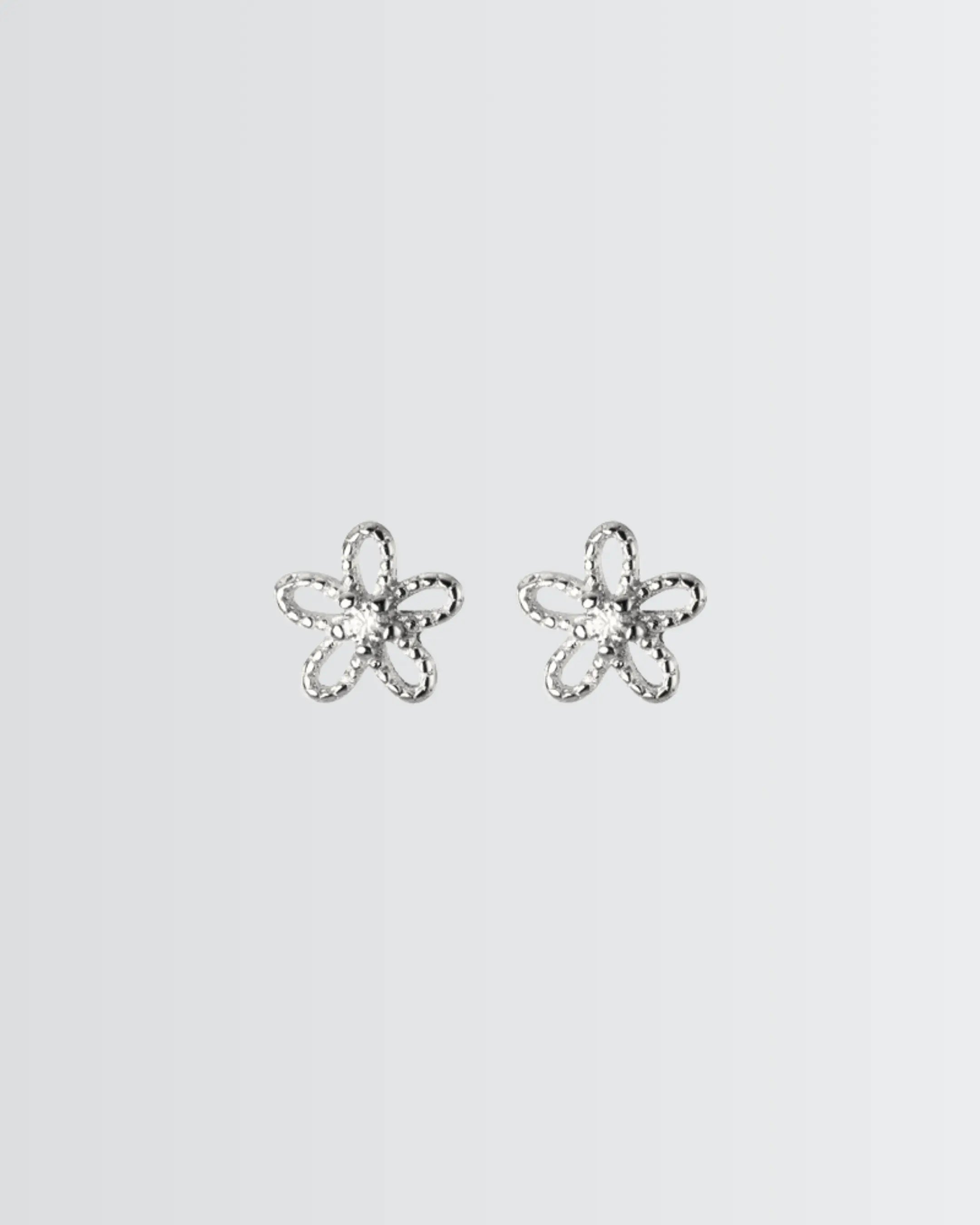 Bloomlight Mini Studs - Silver Earrings by BLINGLANE