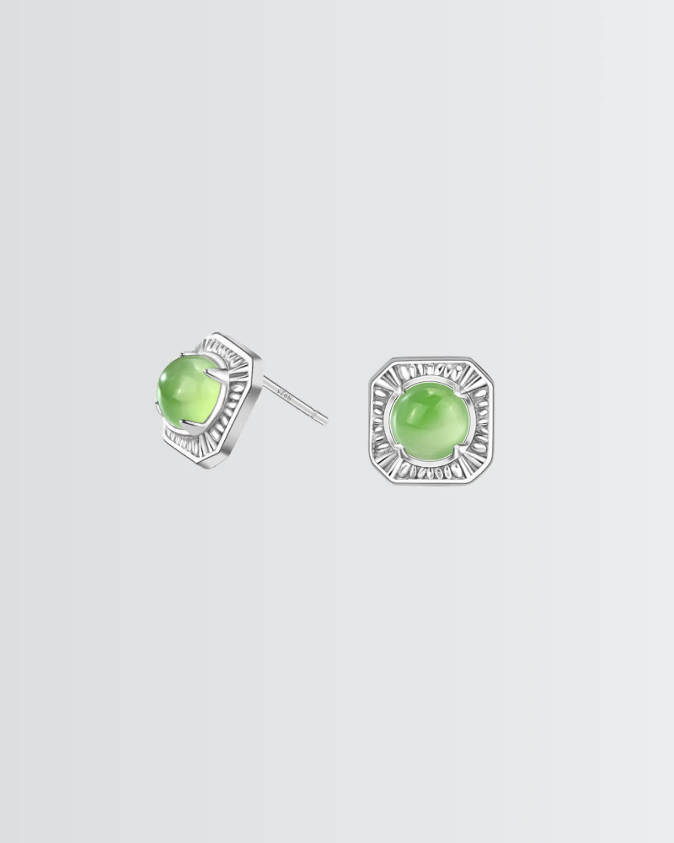 Botanic Edge Vintage Studs - Silver Earrings by BLINGLANE