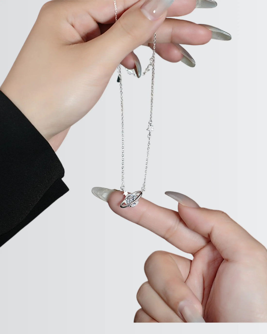 Celestial Bloom Elite Necklace - Silver Necklace by BLINGLANE