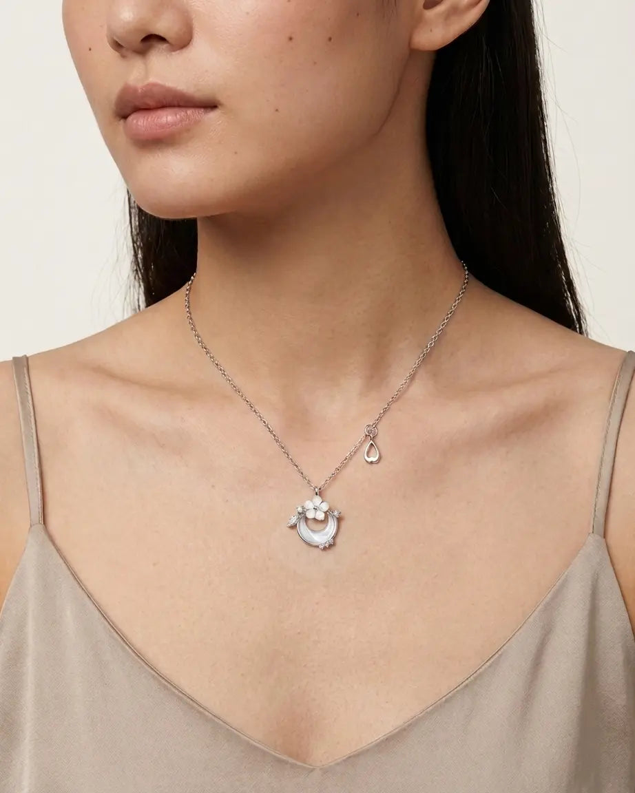 Celestial Embrace Elite Necklace - Silver Necklace by BLINGLANE