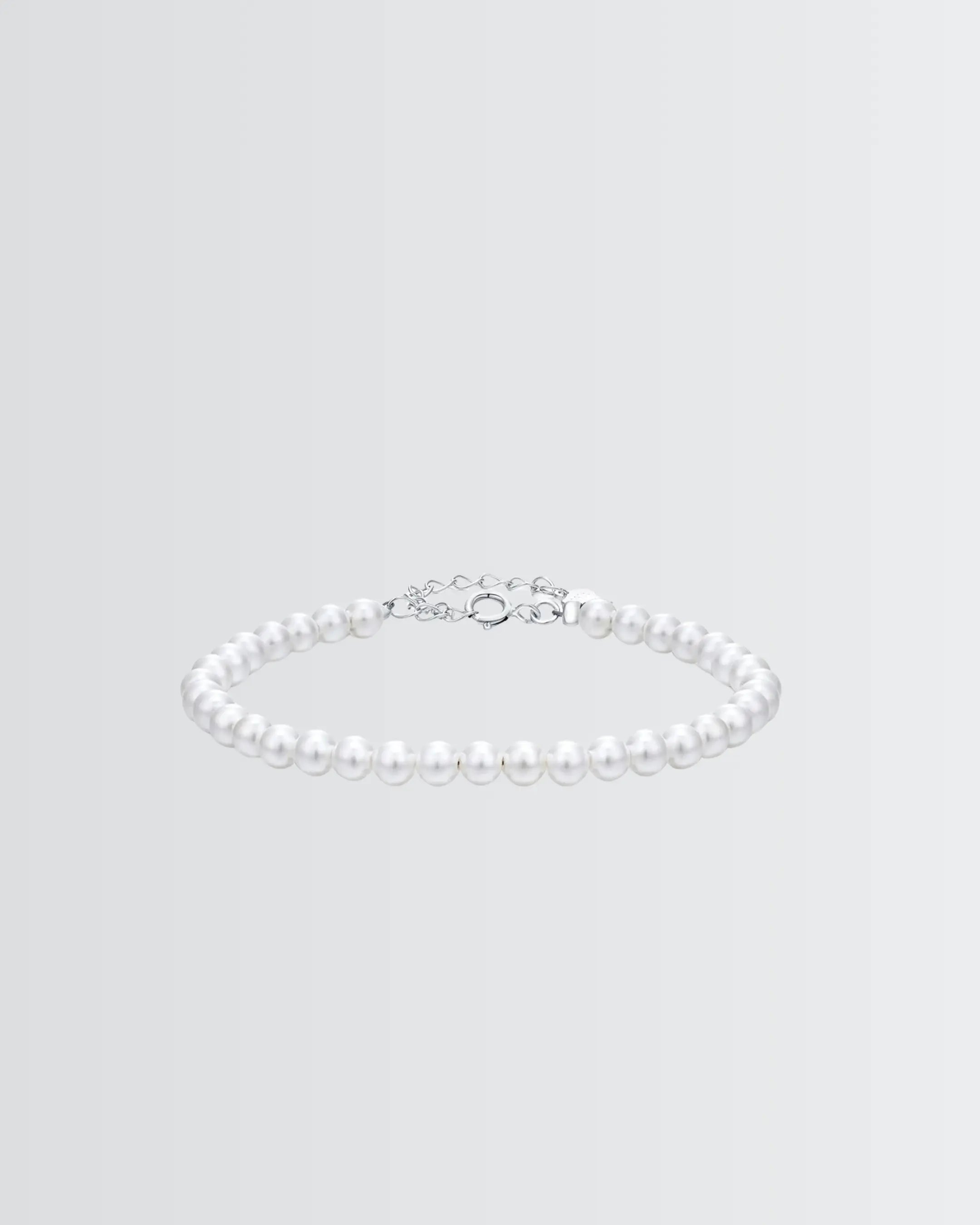 Classic Glow Pearl Bracelet - Silver Bracelet by BLINGLANE