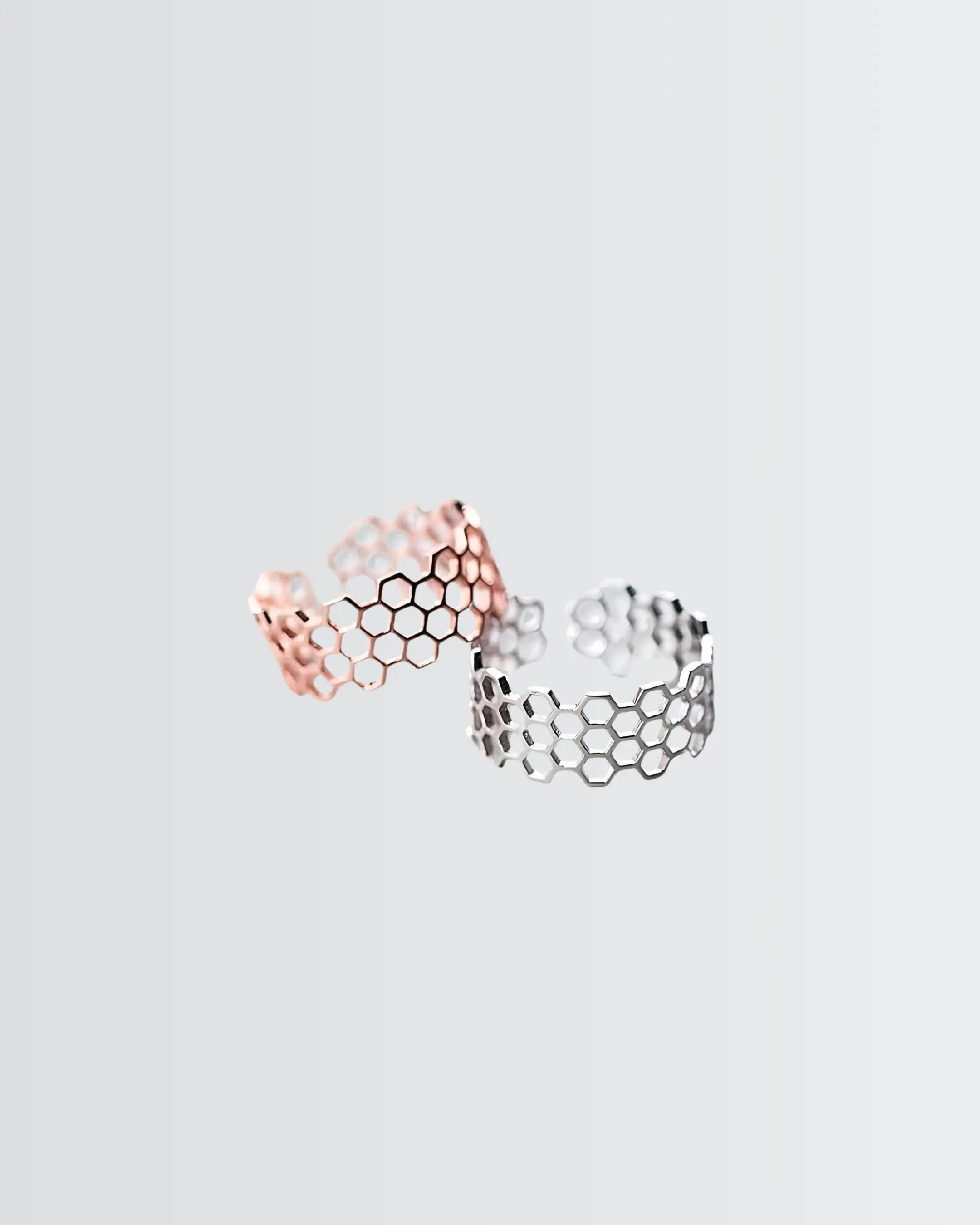 Contour Of Honeycomb Ring - Silver Ring by BLINGLANE