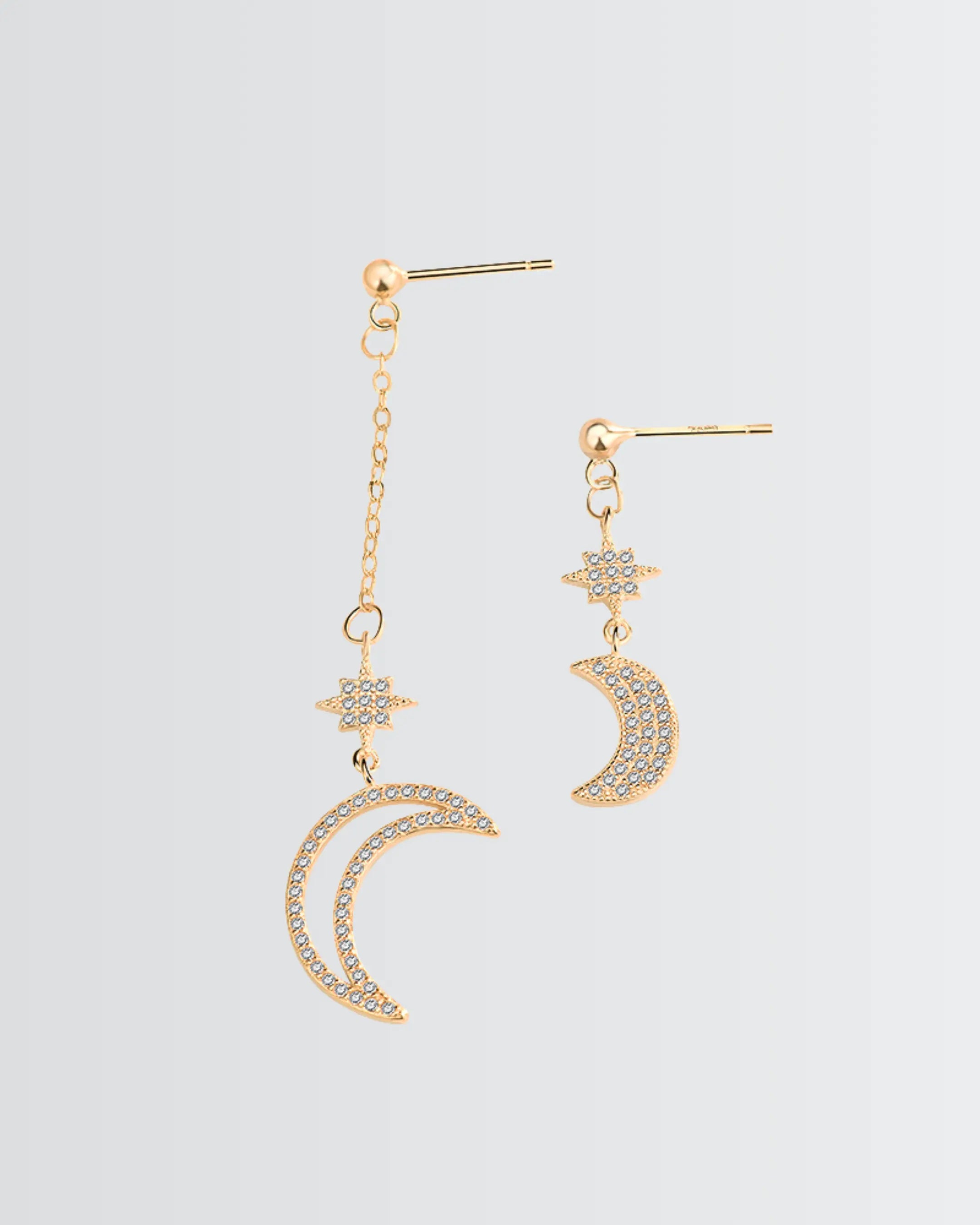 Cosmic Curve Elegant Earrings - Silver Earrings by BLINGLANE