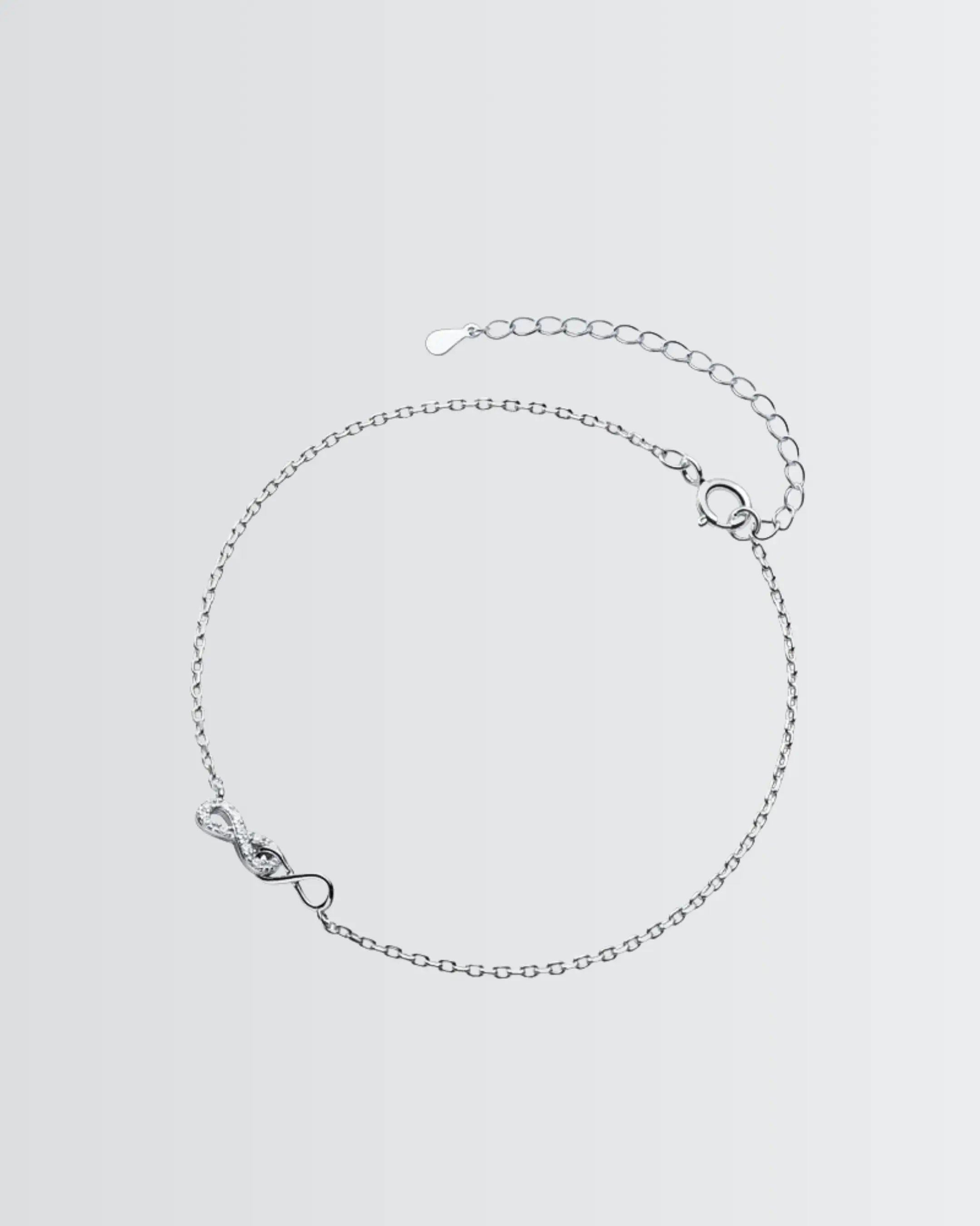 Endless Grace Infinity Anklet - Silver Anklet by BLINGLANE