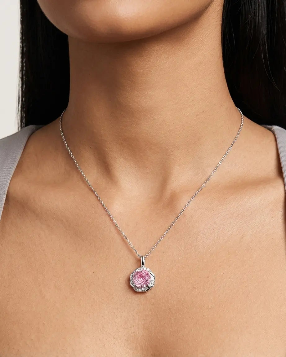 Faceted Grace Sparkling Necklace - Silver Necklace by BLINGLANE