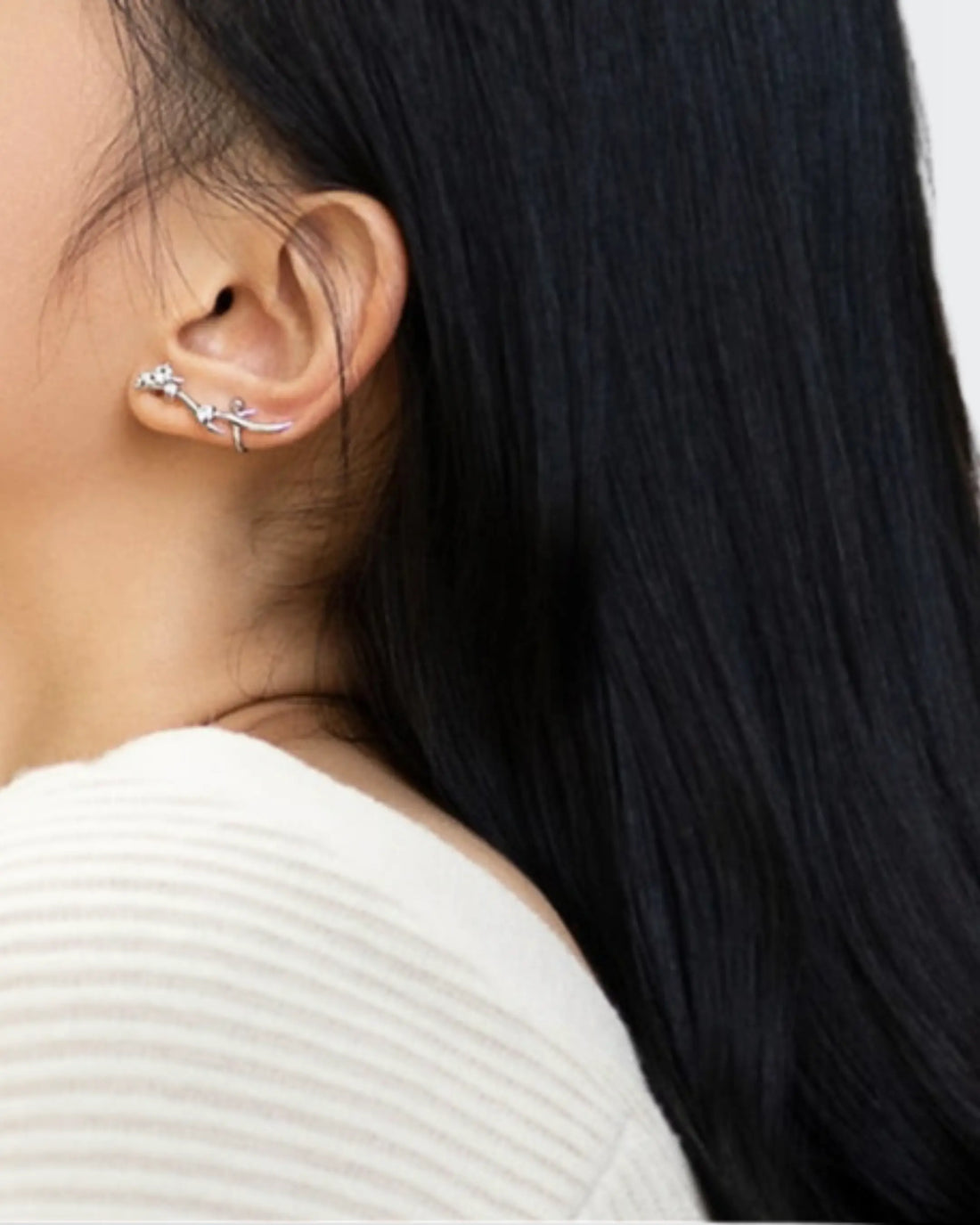 Fierce Antlers Elite Earcuffs - Silver Earrings by BLINGLANE