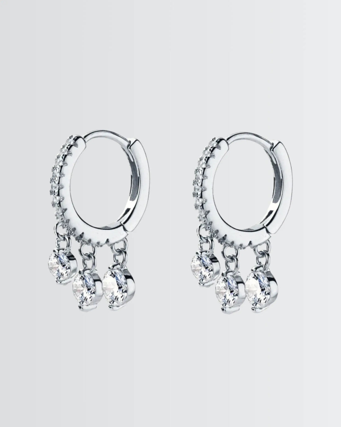 Flicker Flash Hoops - Silver Earrings by BLINGLANE