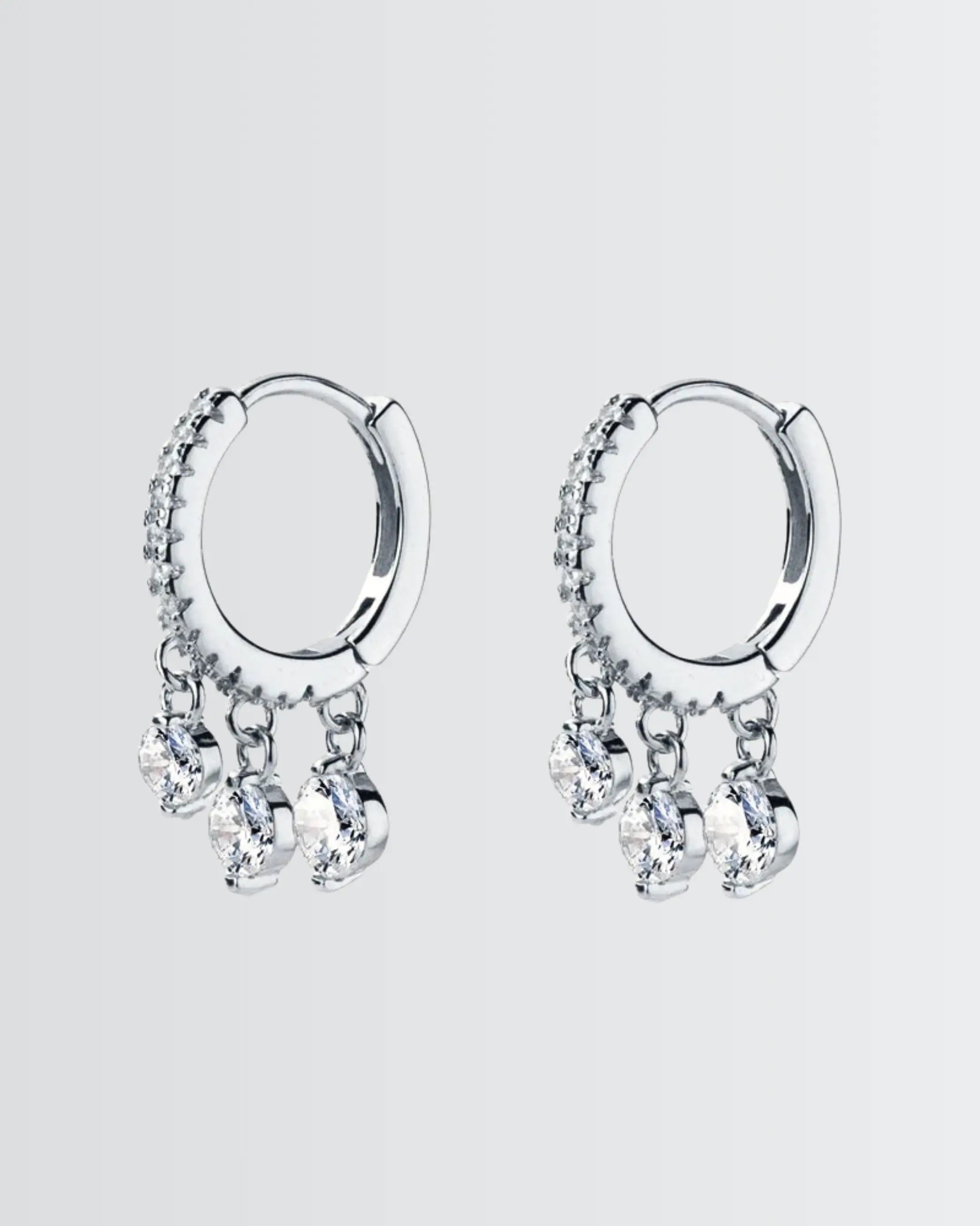 Flicker Flash Hoops - Silver Earrings by BLINGLANE
