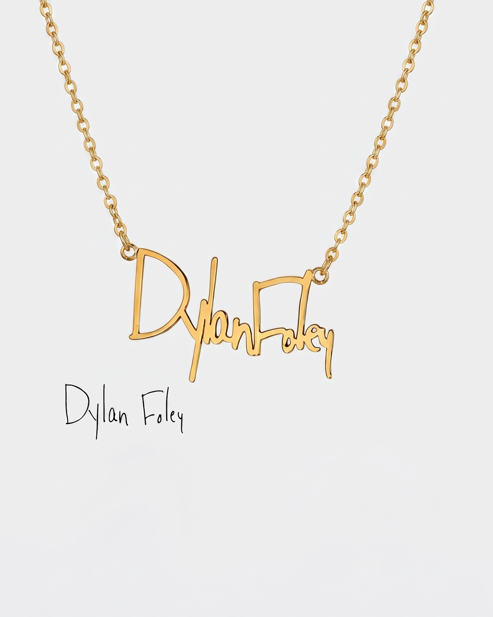 Personnalisez votre collier avec signature manuscrite