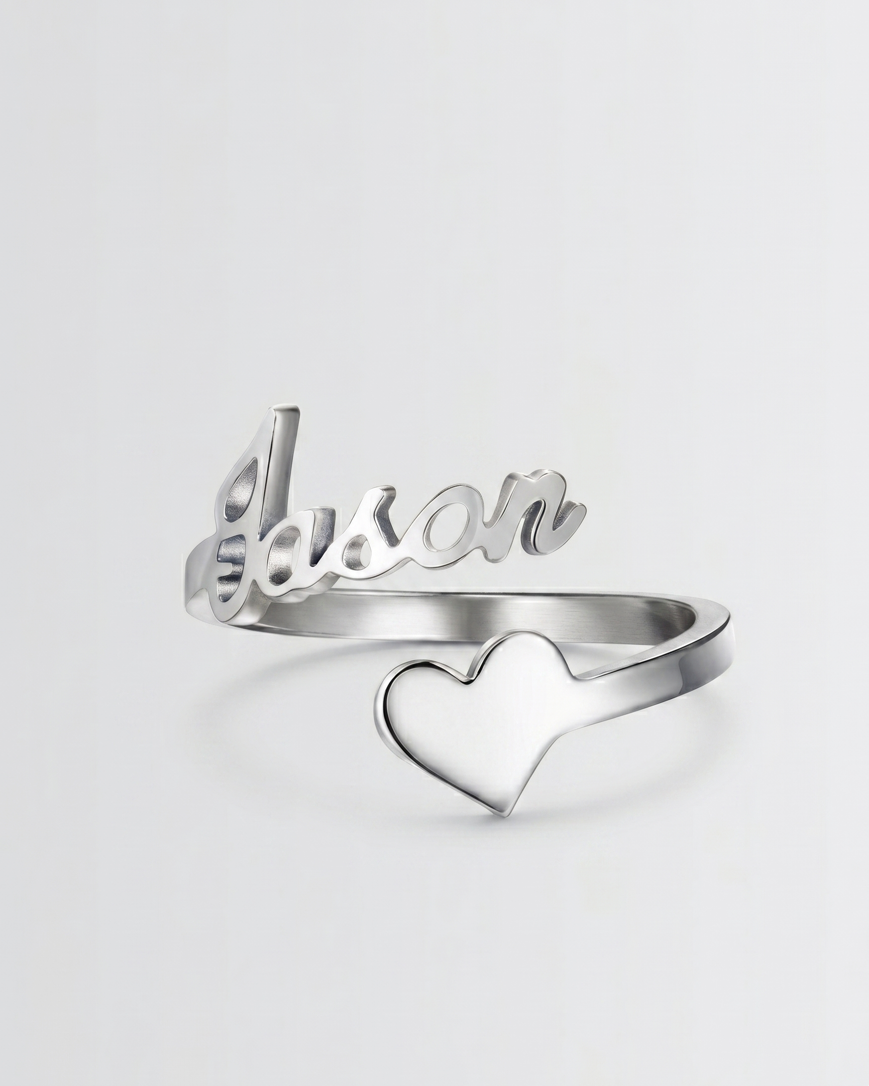 Personalize Your Name & Heart Ring - jewellery by BLINGLANE