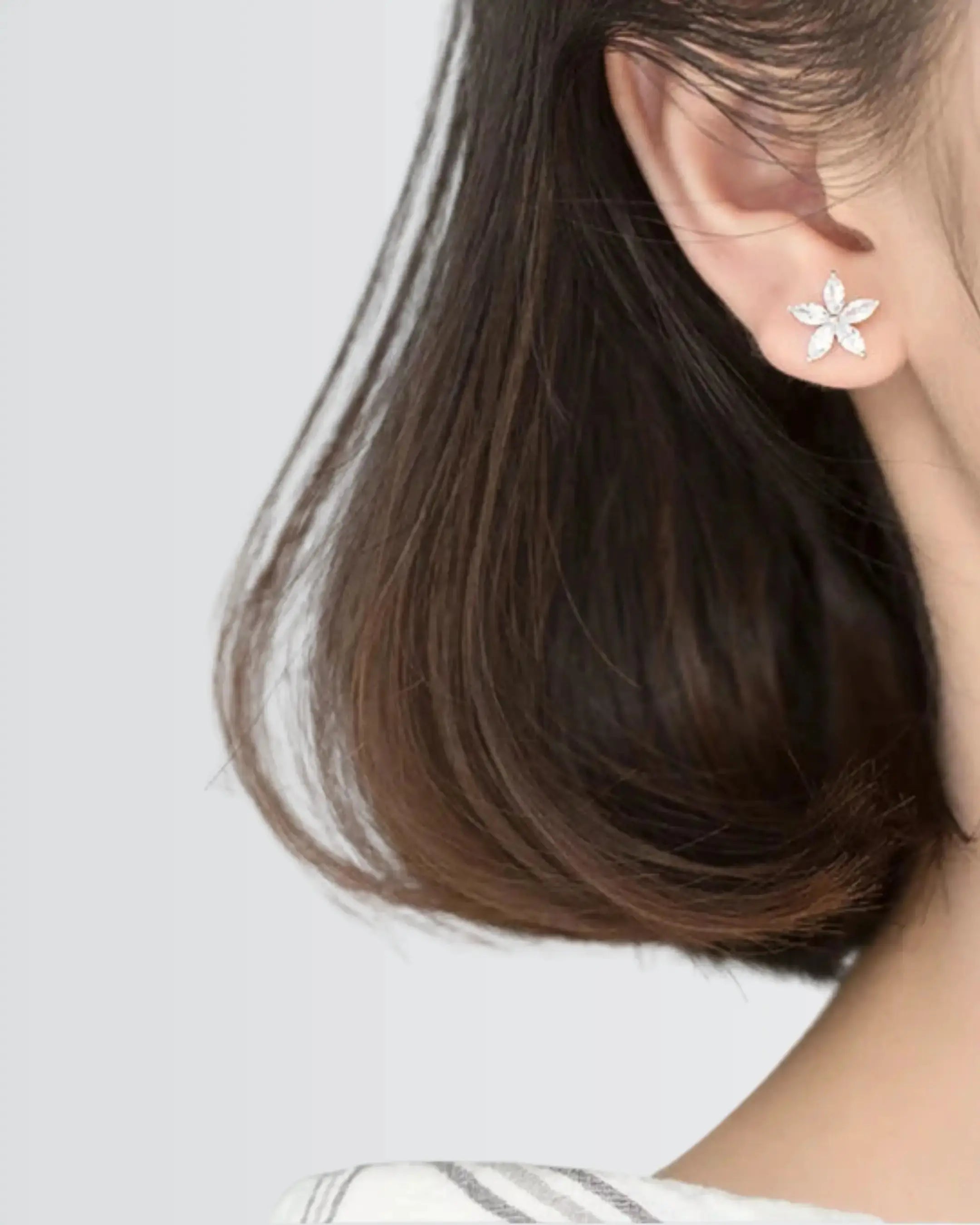 Glamorous Floral Cuff Earrings - Silver Earrings by BLINGLANE