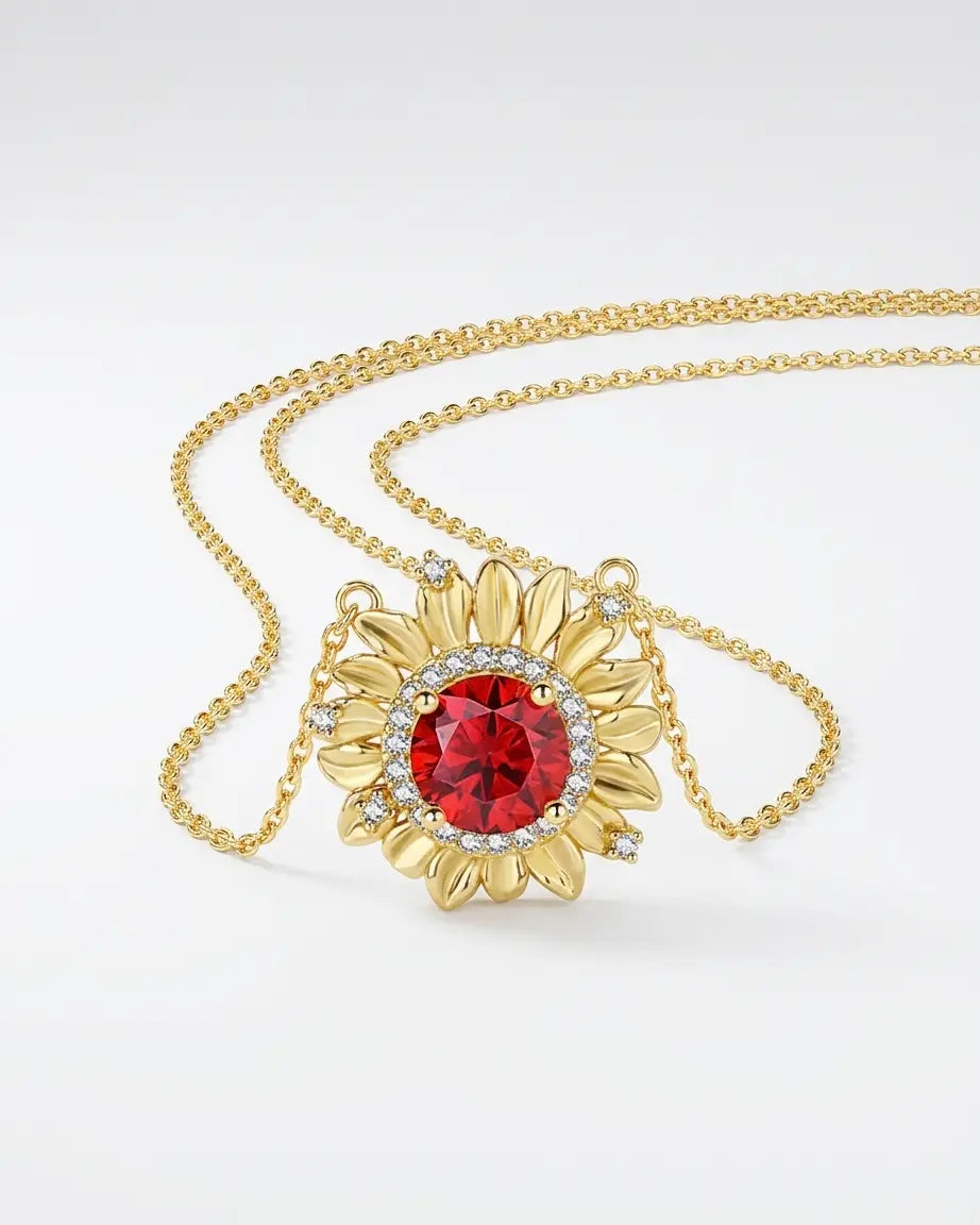 Golden Radiance Necklace - Silver Necklace by BLINGLANE