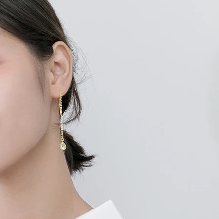 Teardrop Threader Earrings