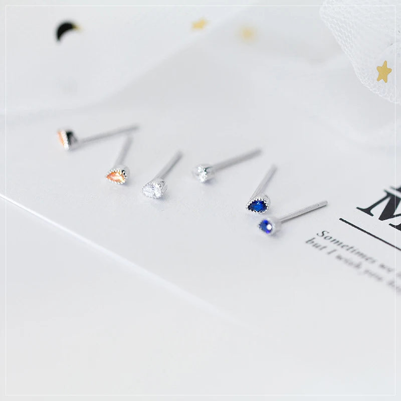 Radiant Teardrop Mini Studs