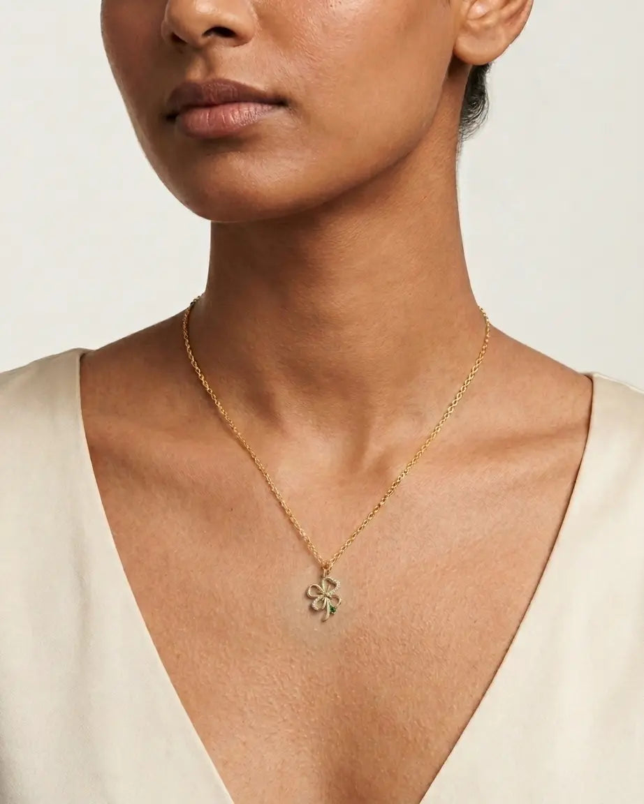 Hope In Every Leaf Necklace - Silver Necklace by BLINGLANE