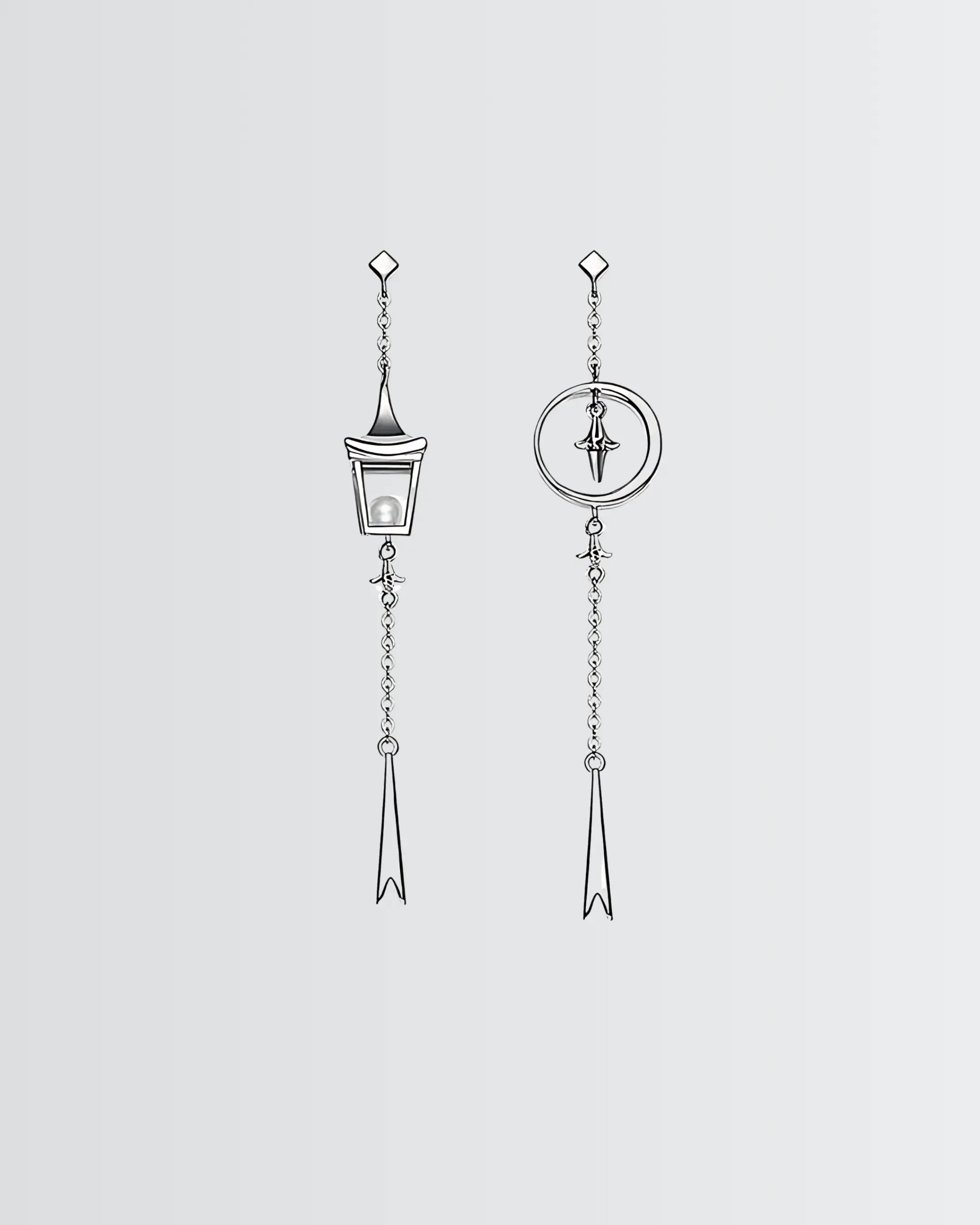 London Nights Drop Earrings - Silver Earrings by BLINGLANE