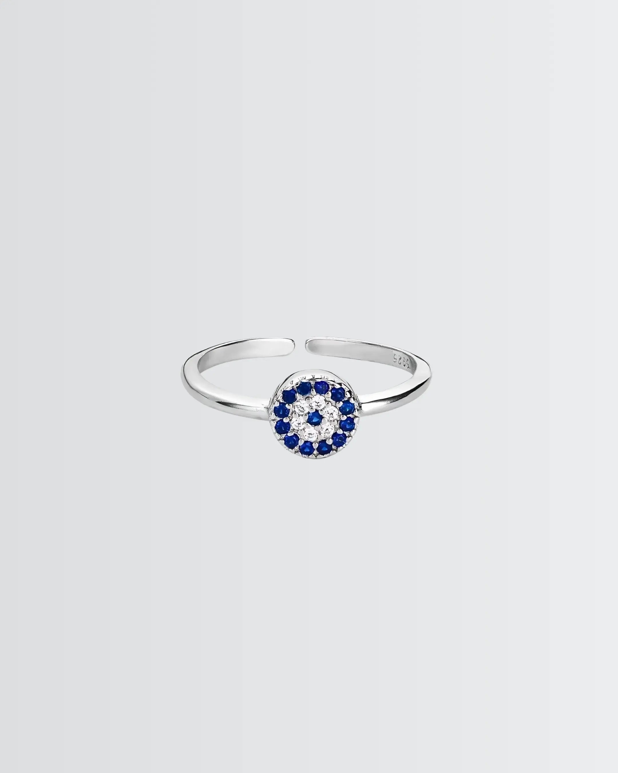 Mere Evil Eye Minimal Ring - Silver Ring by BLINGLANE