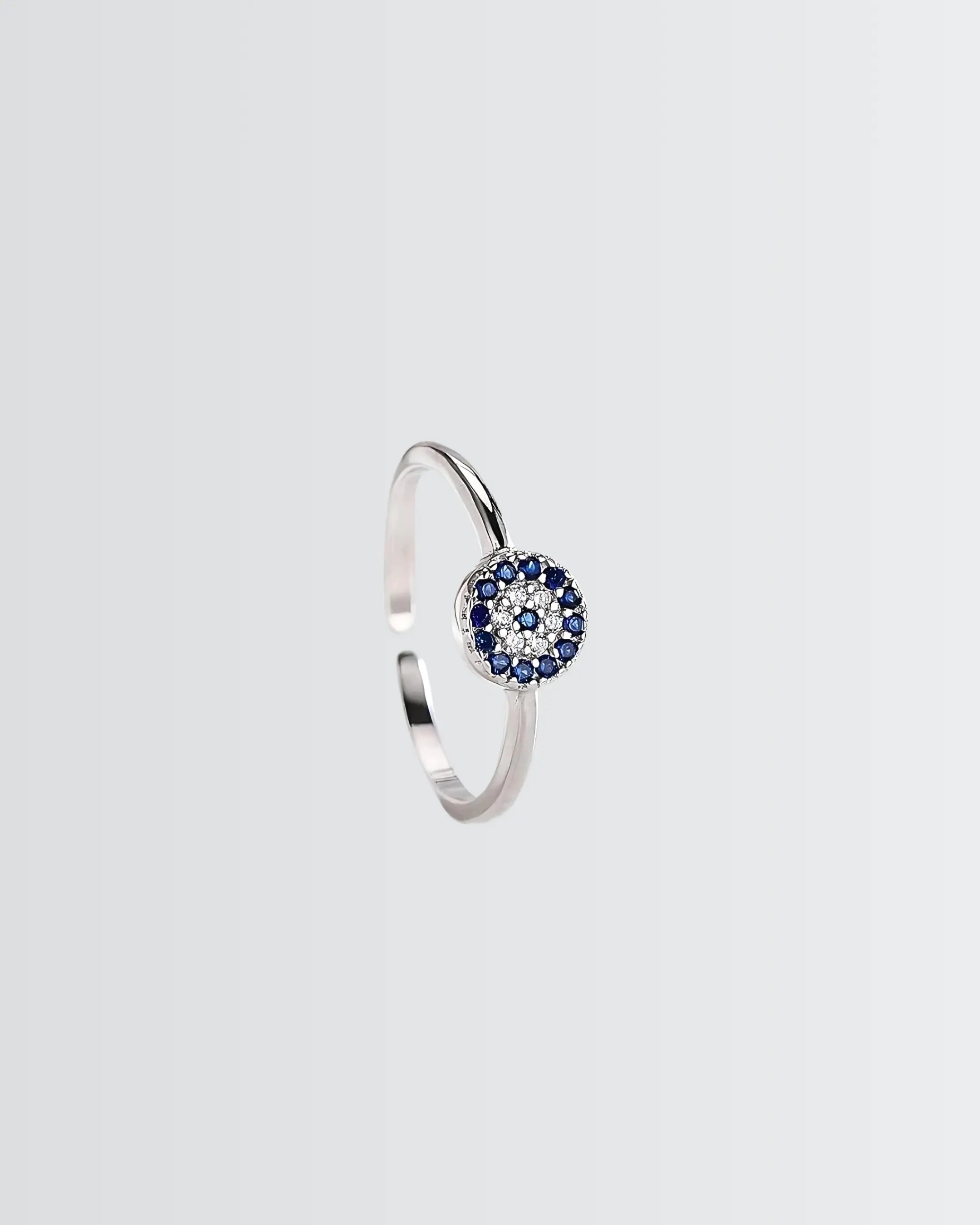 Mere Evil Eye Minimal Ring - Silver Ring by BLINGLANE