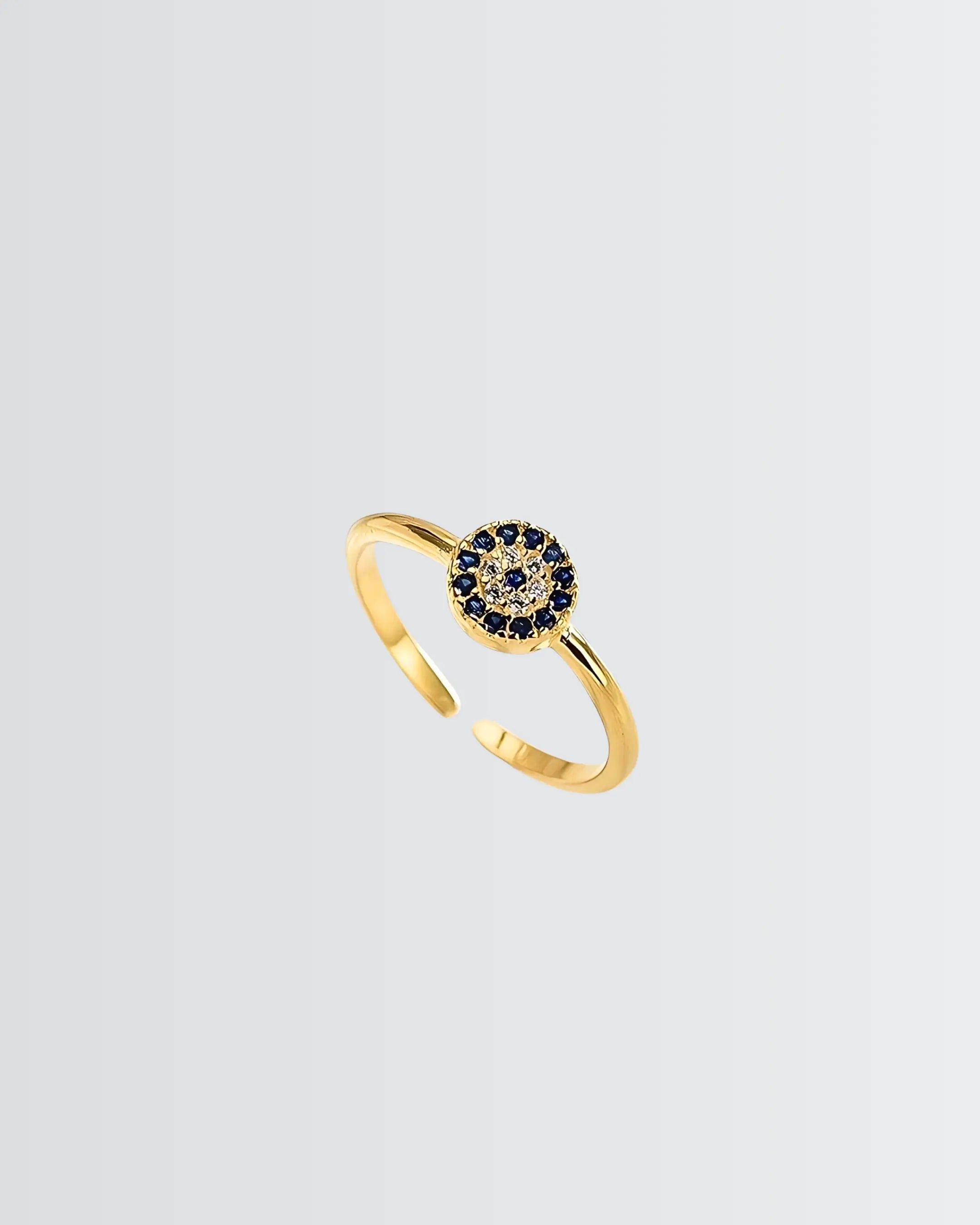 Mere Evil Eye Minimal Ring - Silver Ring by BLINGLANE