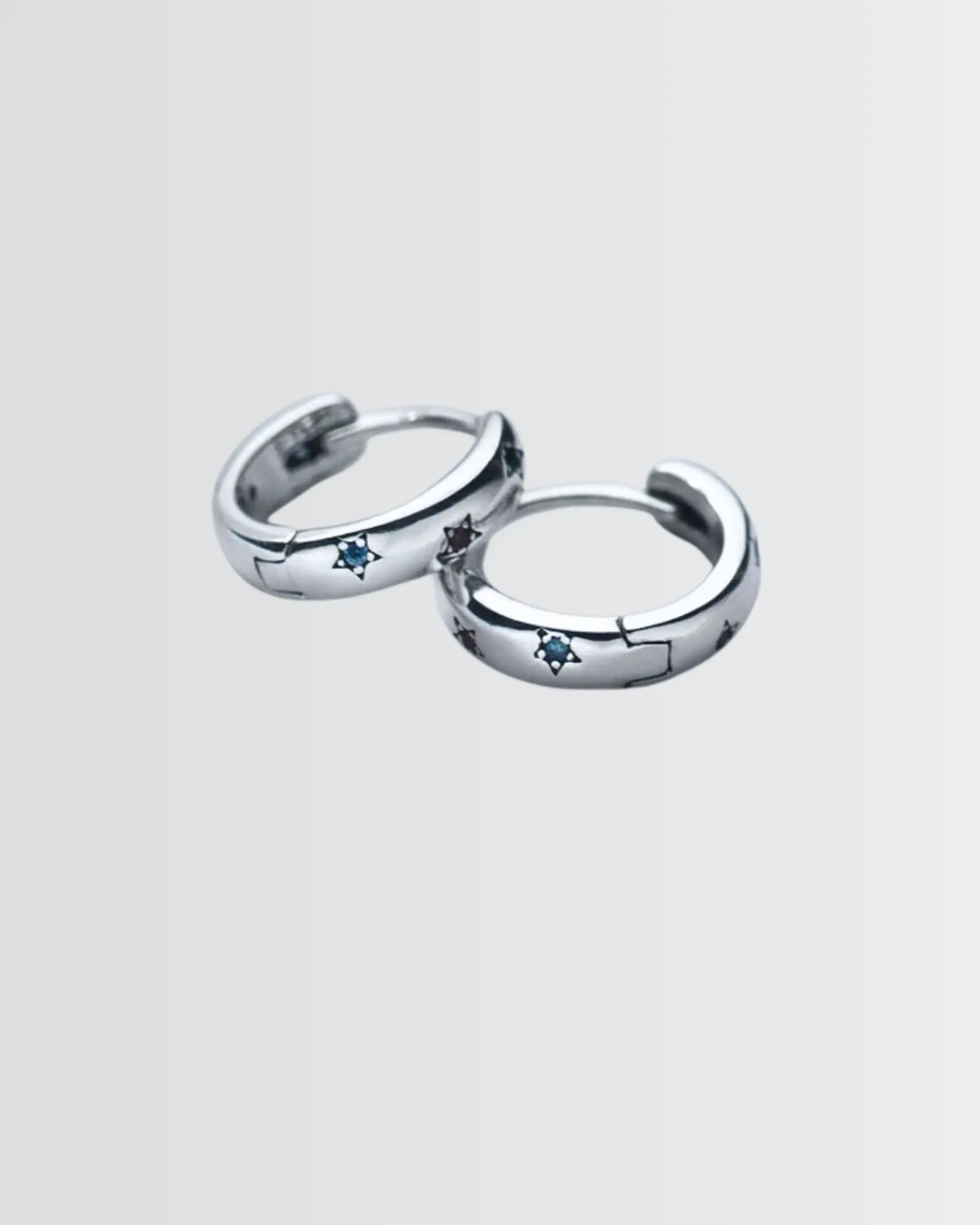 Milky Way Mini Hoops - Silver Earrings by BLINGLANE