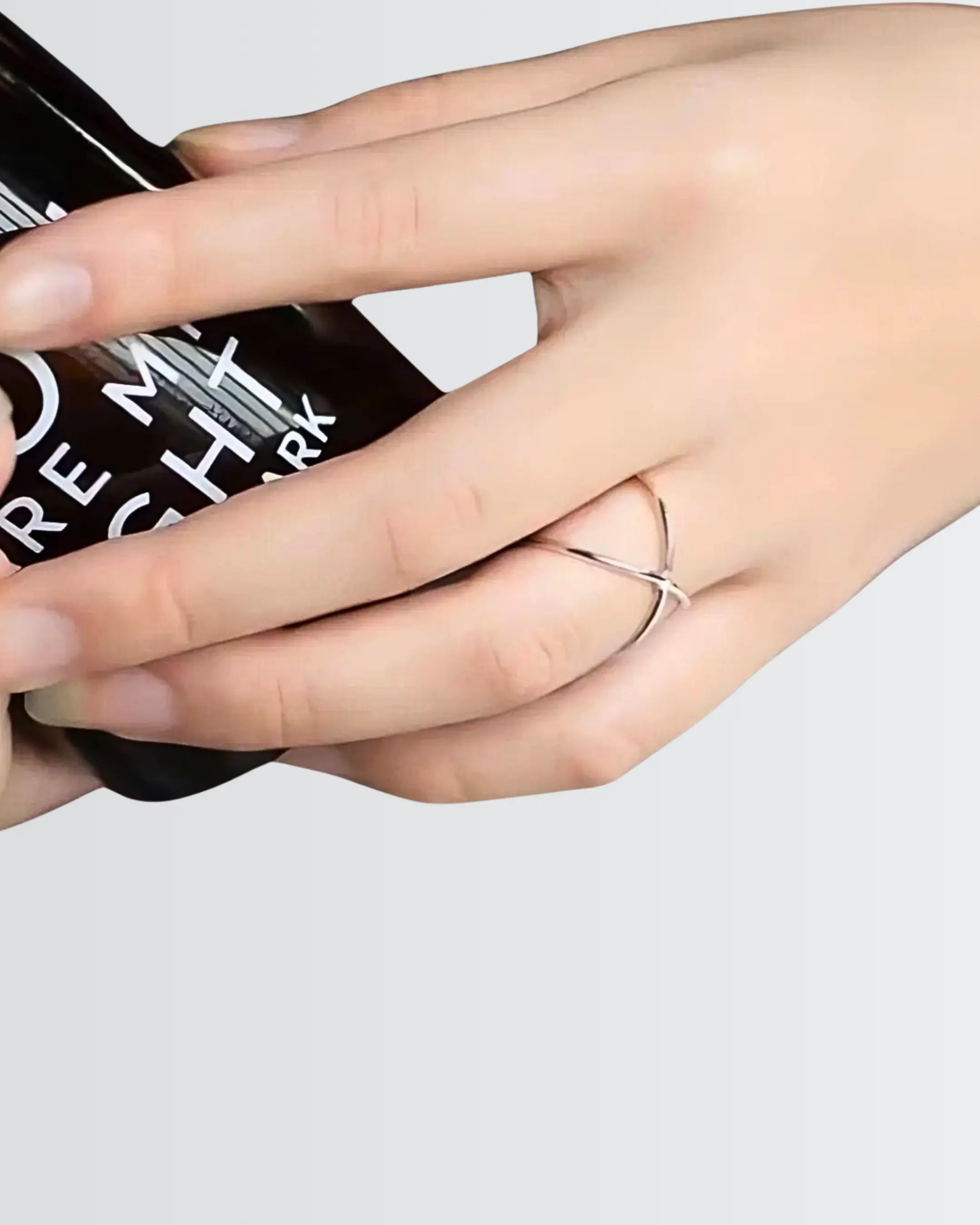 Minimal Crossways Ring - Silver Ring by BLINGLANE