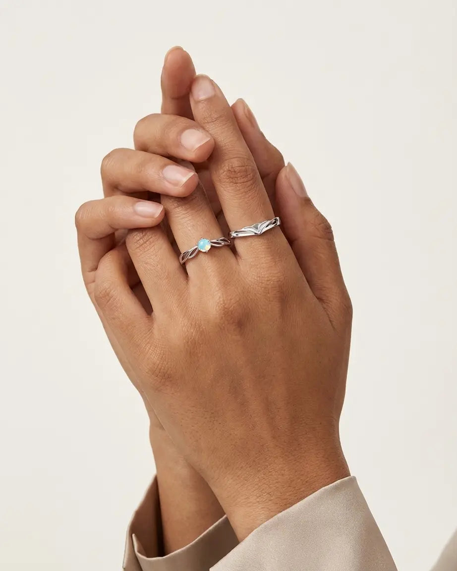 My world Is You Love Bands - Silver Ring by BLINGLANE