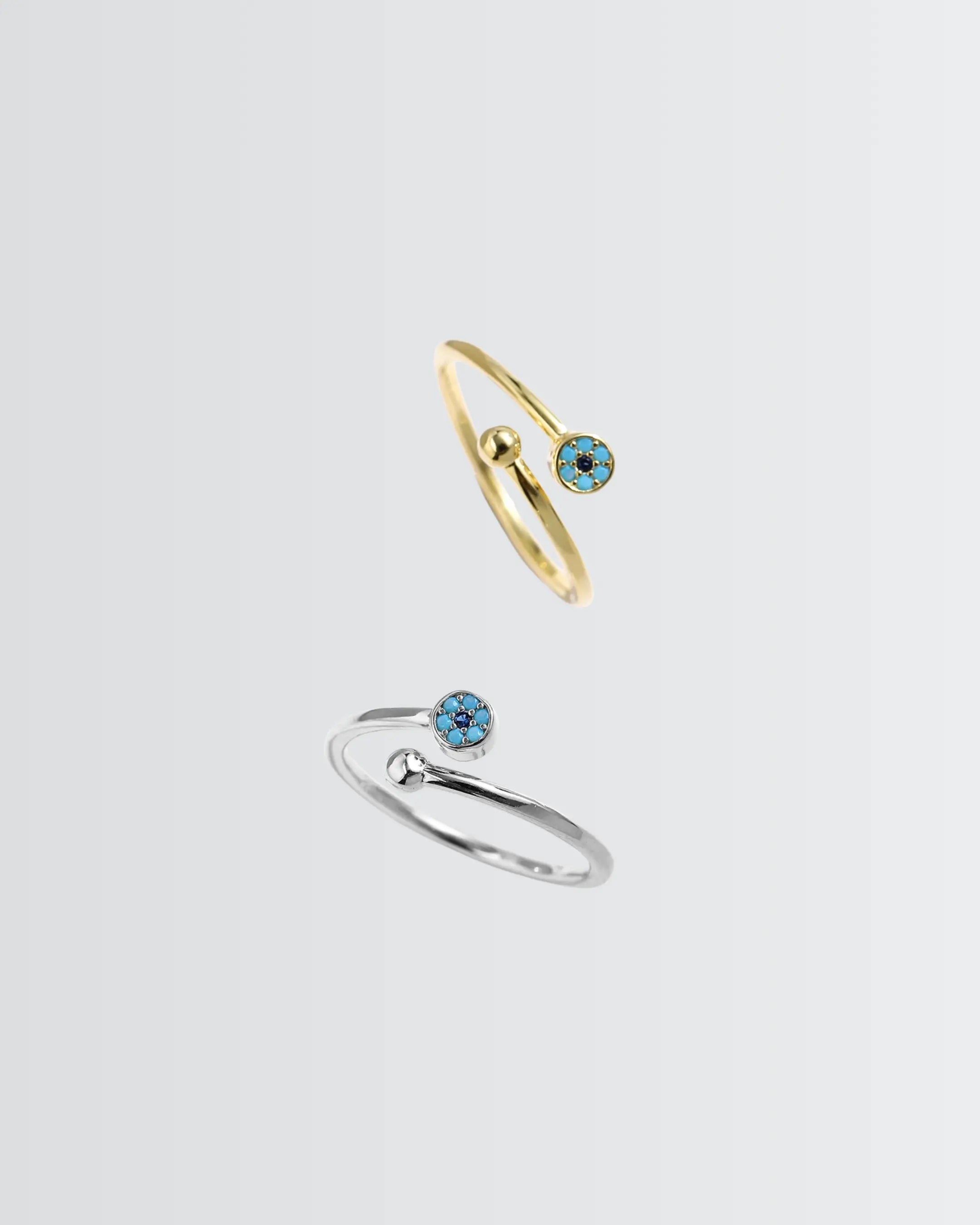 Mystic Evil Eye Ring - Silver Ring by BLINGLANE