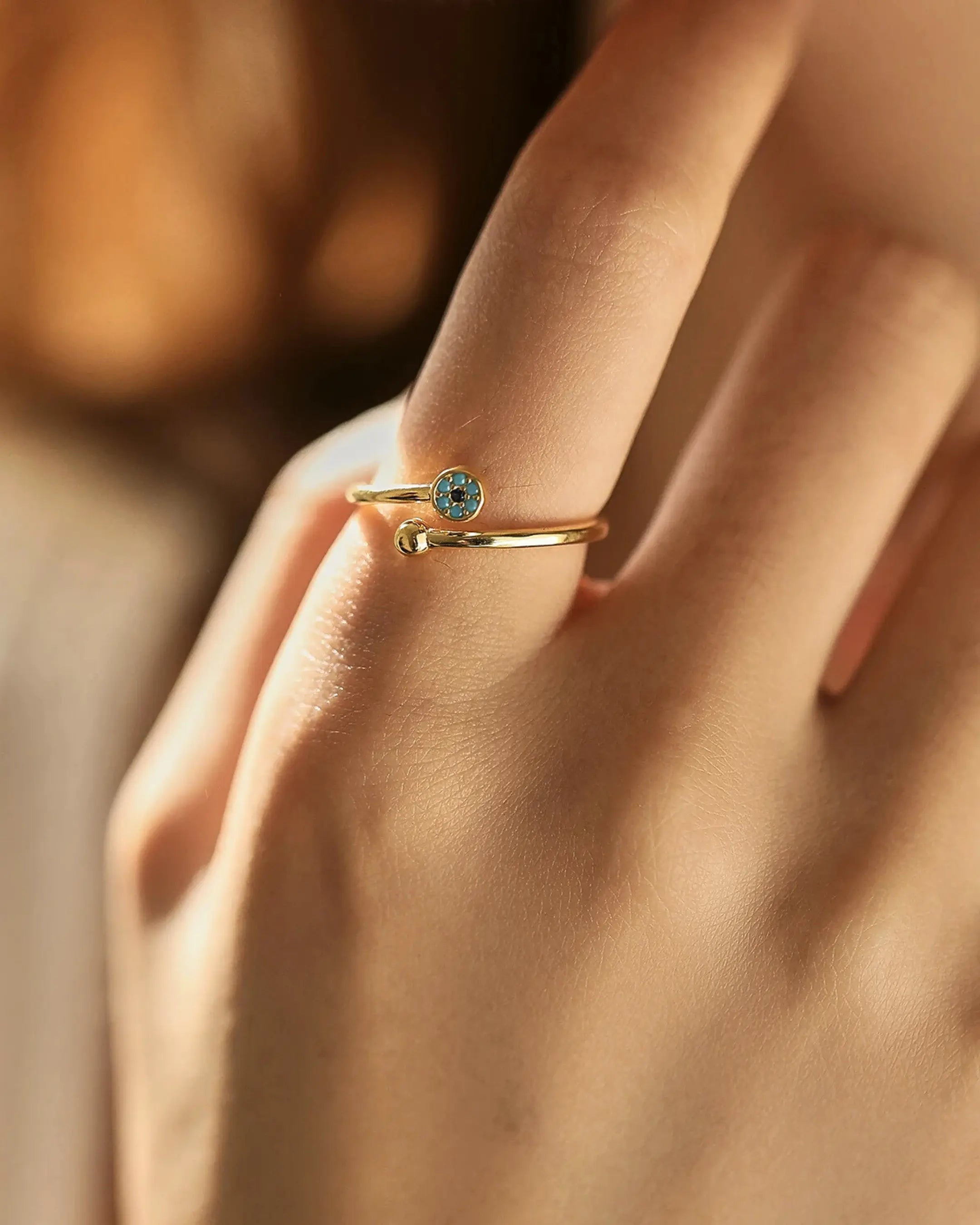 Mystic Evil Eye Ring - Silver Ring by BLINGLANE