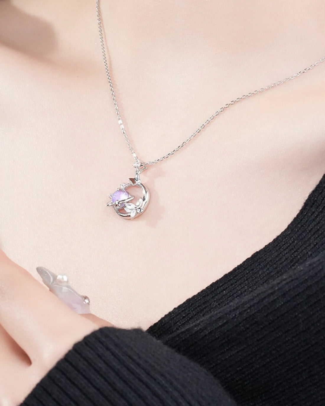 Orbiting You Elite Necklace - Silver Necklace by BLINGLANE